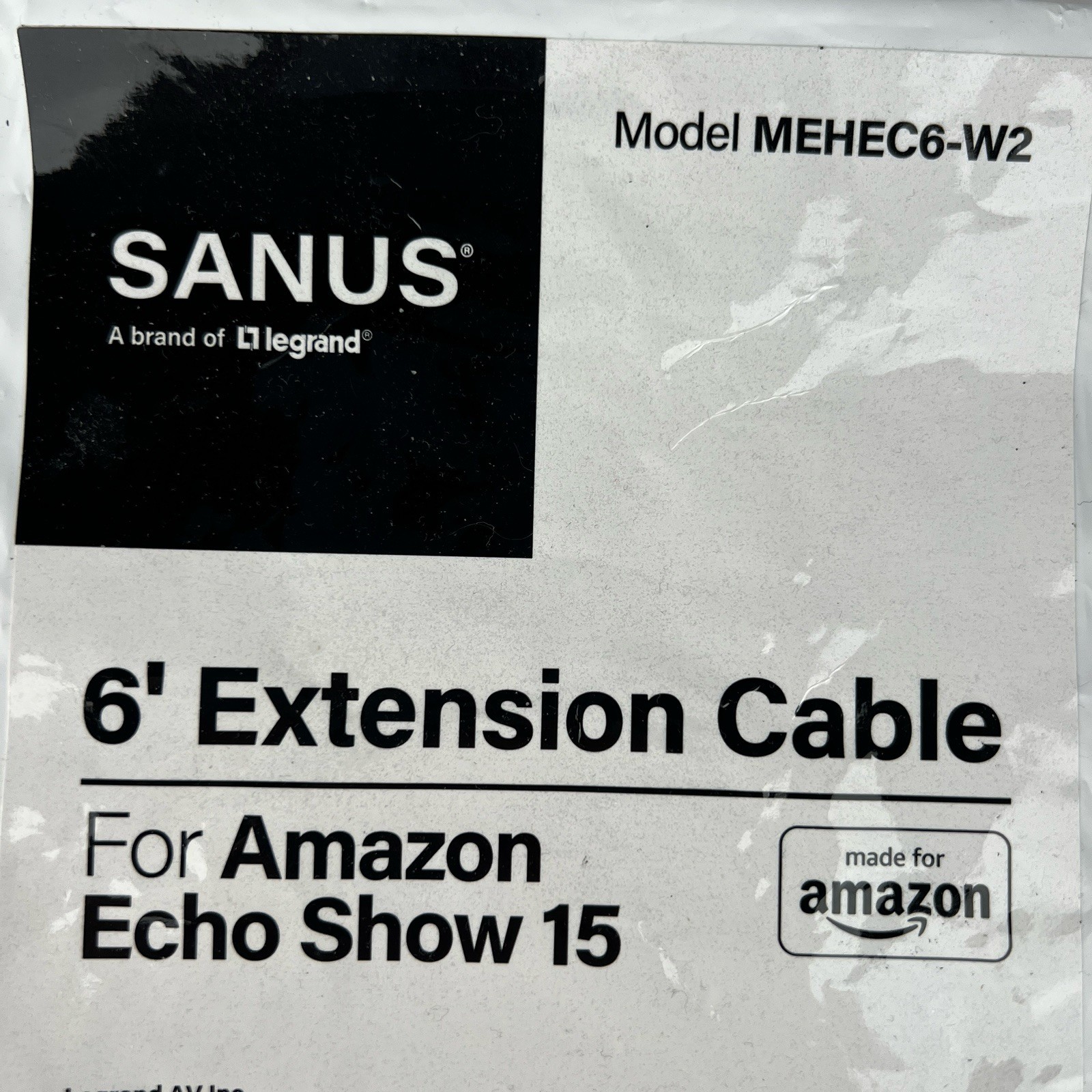 6’ Extension Power Cable for Amazon Echo Show 15 Or Echo Show 21