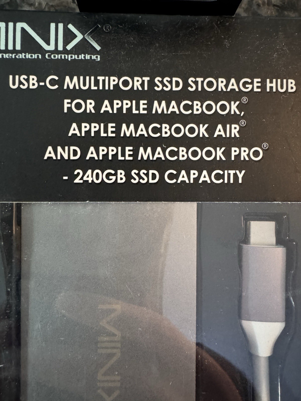 MINIX – USB-C Multiport SSD Storage Hub 240GB SSD Capacity USB-C Apple MacBook