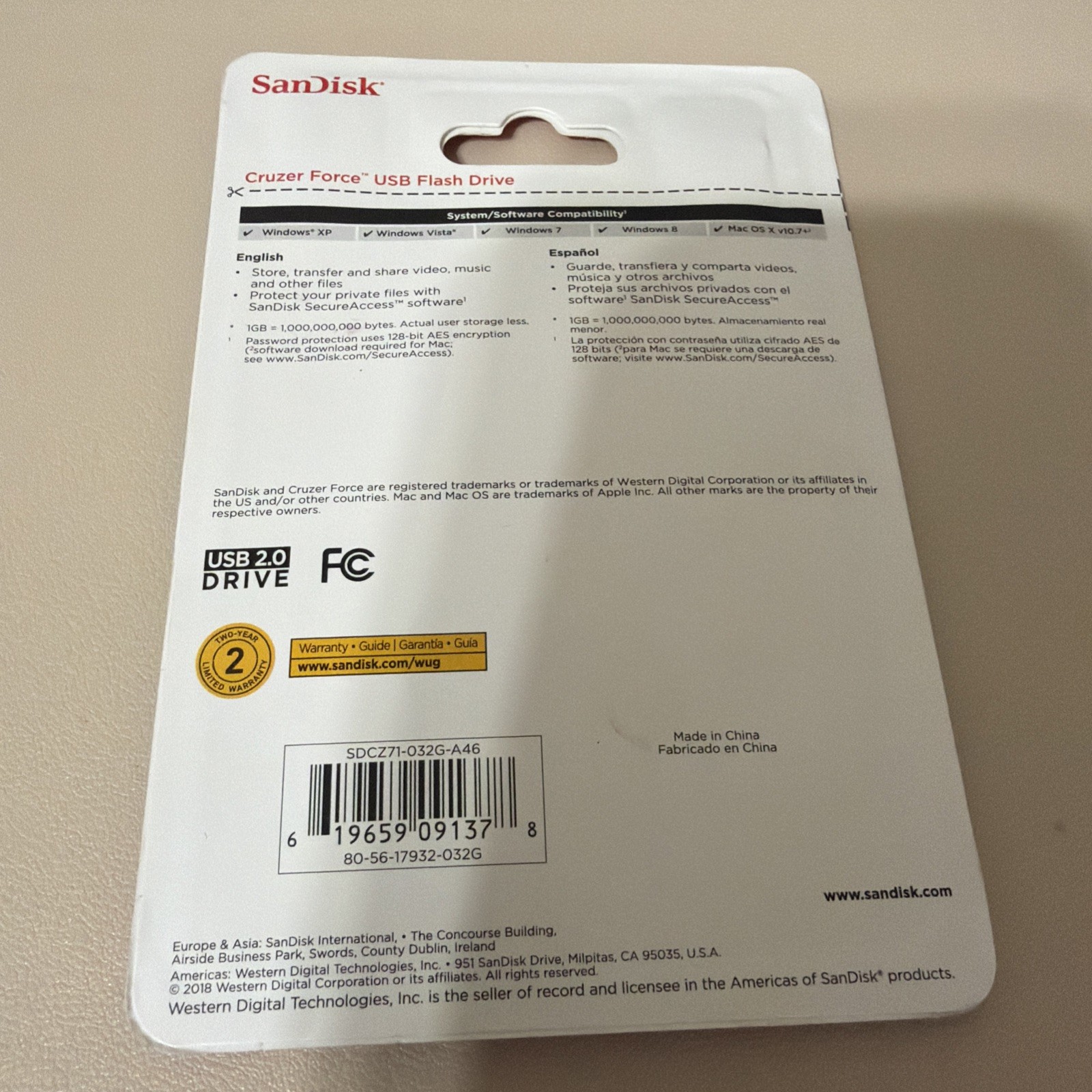 SanDisk Cruzer Glide 32GB Memory Flash Drive Thumb/Pen/Jump/USB Stick NEW!!