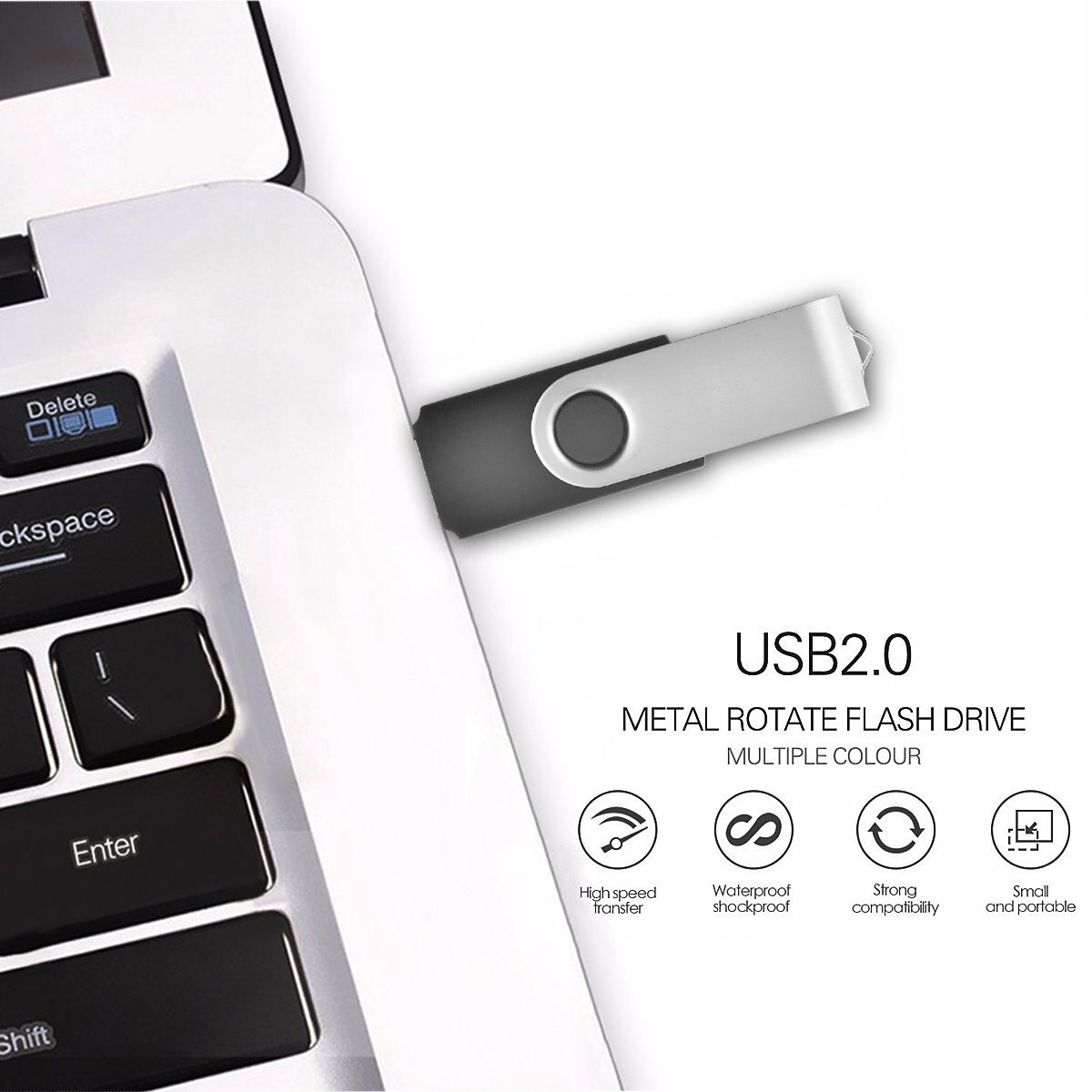 4GB USB 2.0 Flash Drive Memory Stick Swivel Thumb Drive Stick Pen Drive Lot