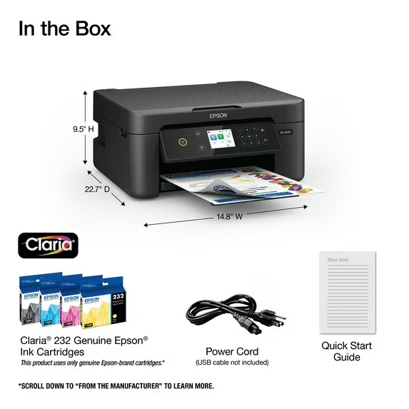 2026 Epson Wireless All In One Mobile Printer/Copy/Scan – Set Ink Included