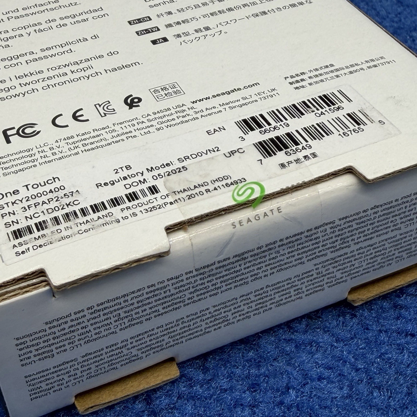Seagate One Touch 2TB USB 3.0 Password Protection Portable HDD (STKY2000400)