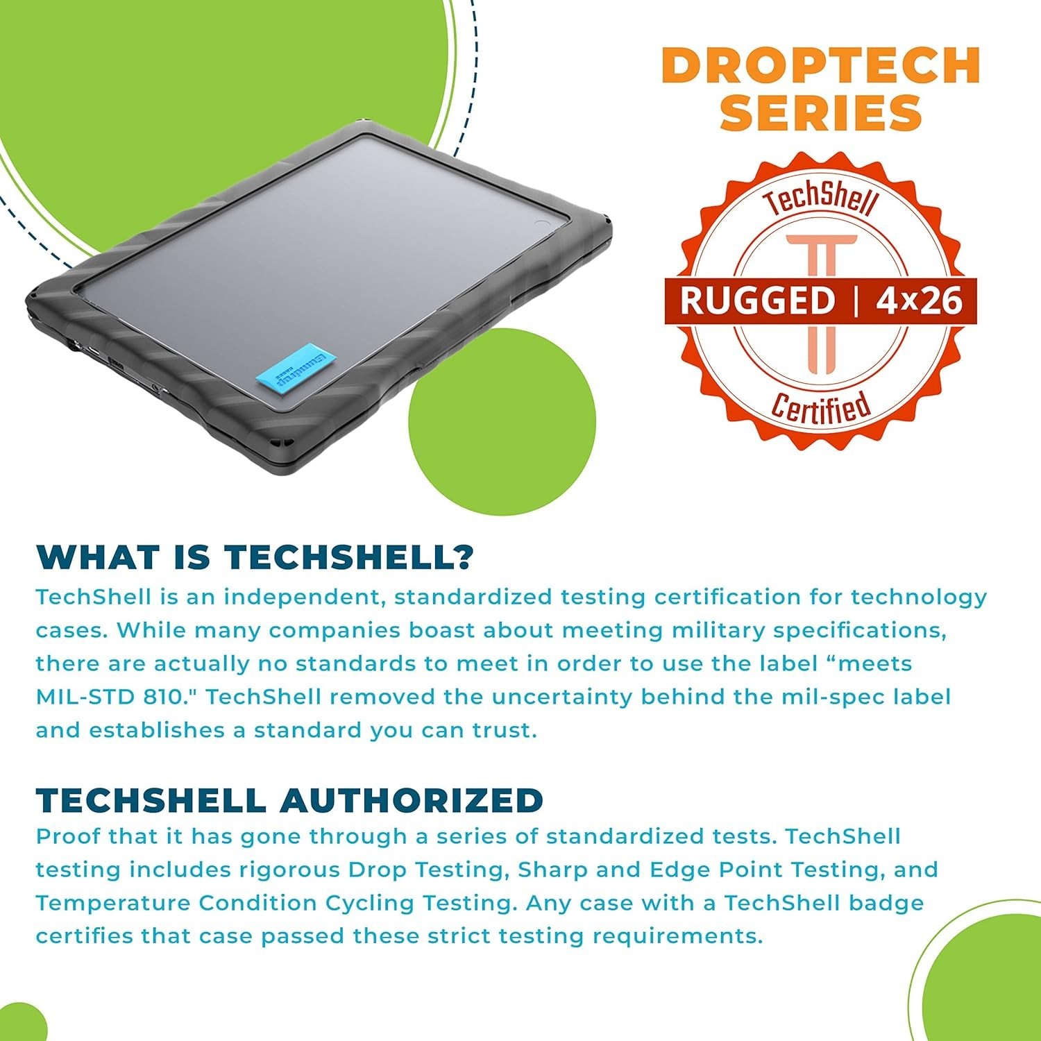 Gumdrop DropTech Laptop Case Fits Dell Chromebook 3110 | 3100 (Clamshell) Des…