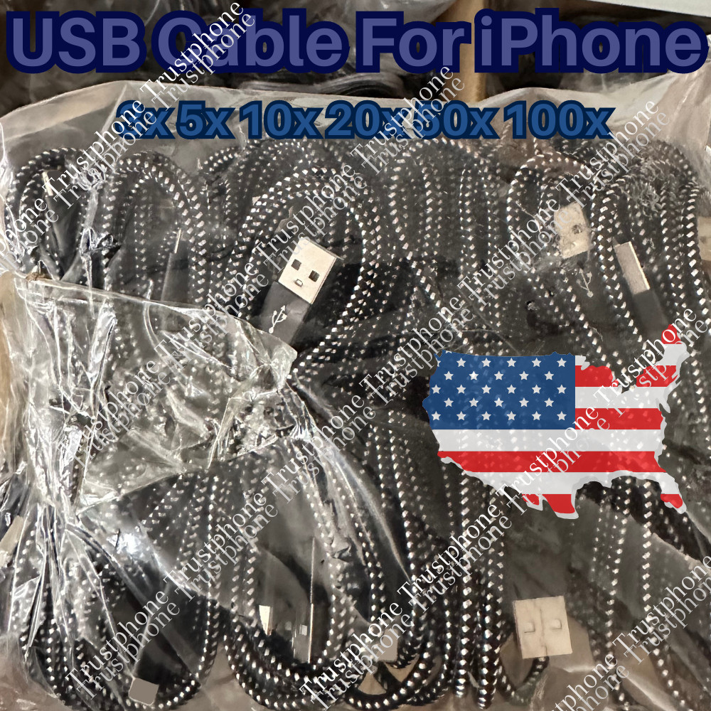 Fast Charger USB Cable Braided Cord 6FT For iPhone 6 7 8 11 12 13 14 Pro Max Lot