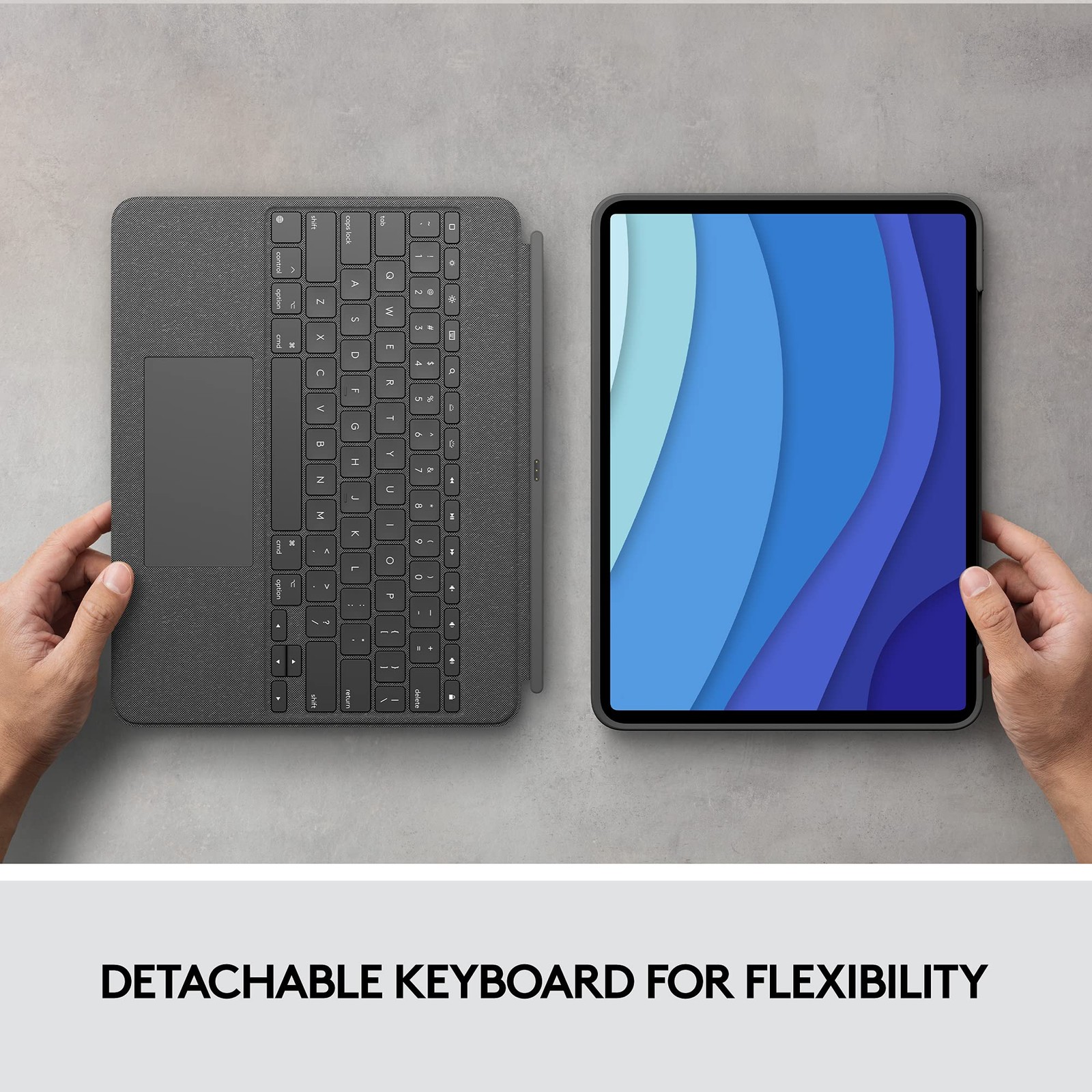 Logitech Combo Touch iPad Pro 12.9-inch (5th, 6th gen-2021, 2022) Keyboard Case