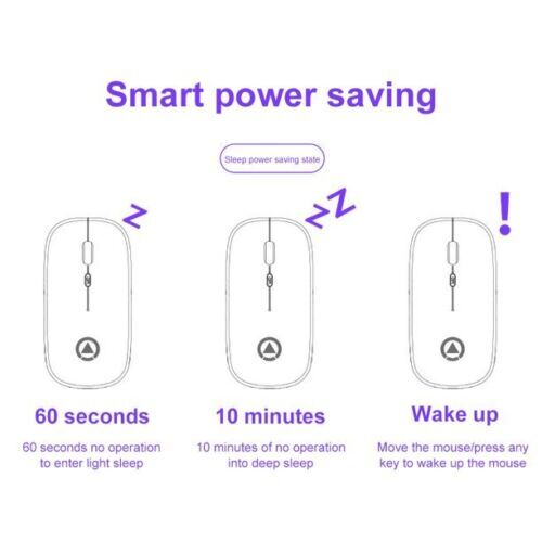 2.4GHz Wireless Optical Mouse USB Rechargeable RGB Cordless Mice For PC Laptop