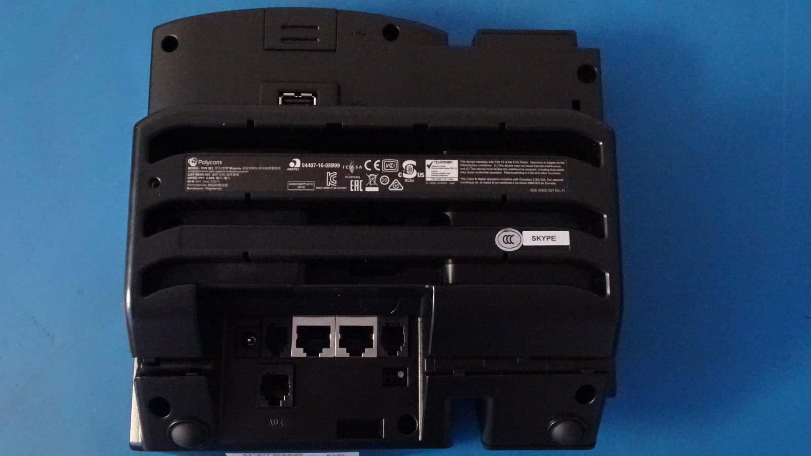 Polycom VVX 501 Skype Business IP Desktop Phone 2200-48500-019
