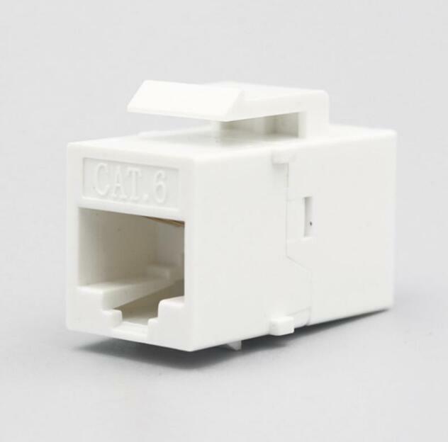 5 pcs LOT Inline RJ45 Keystone Wall Coupler Jack Adapter White CAT6/6e