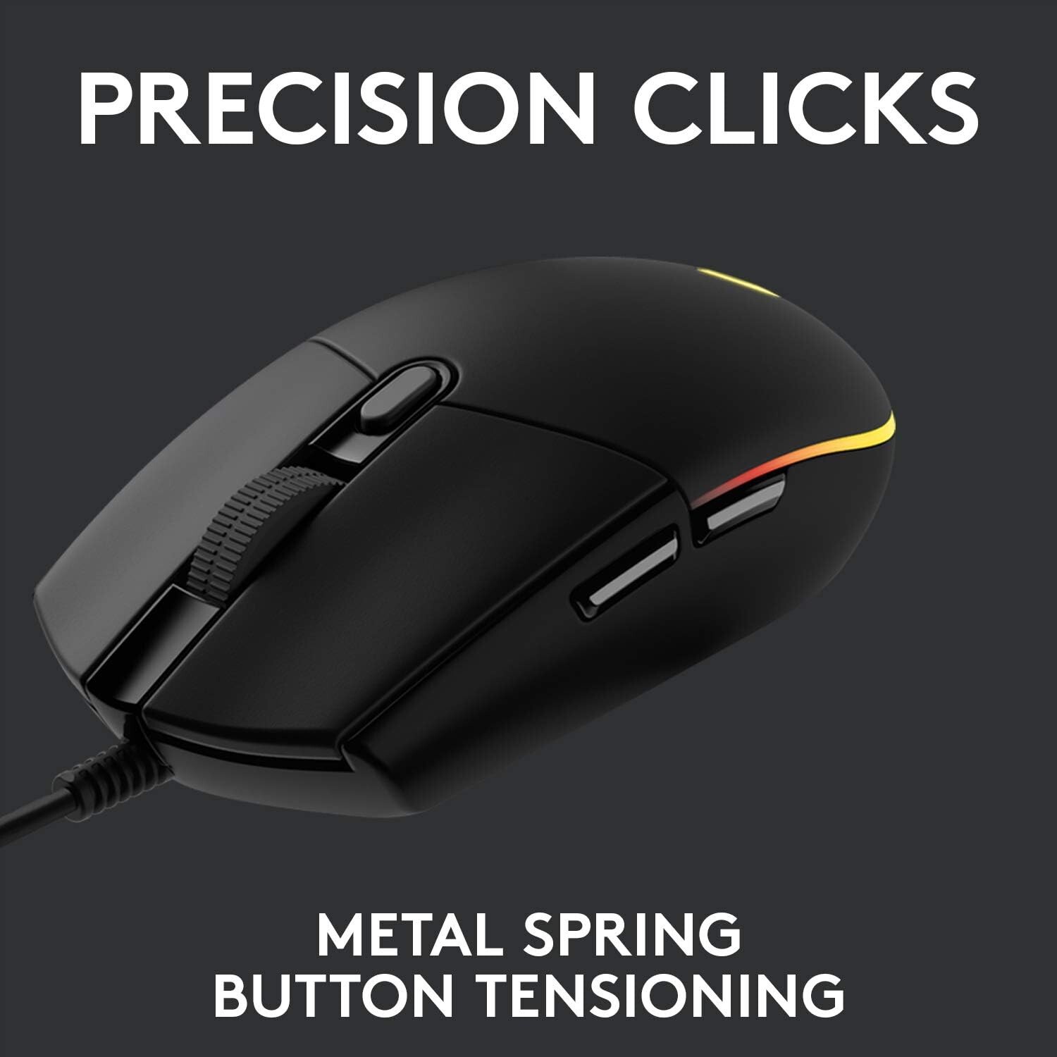 Logitech G203 LightSync Wired Gaming Mouse–Black