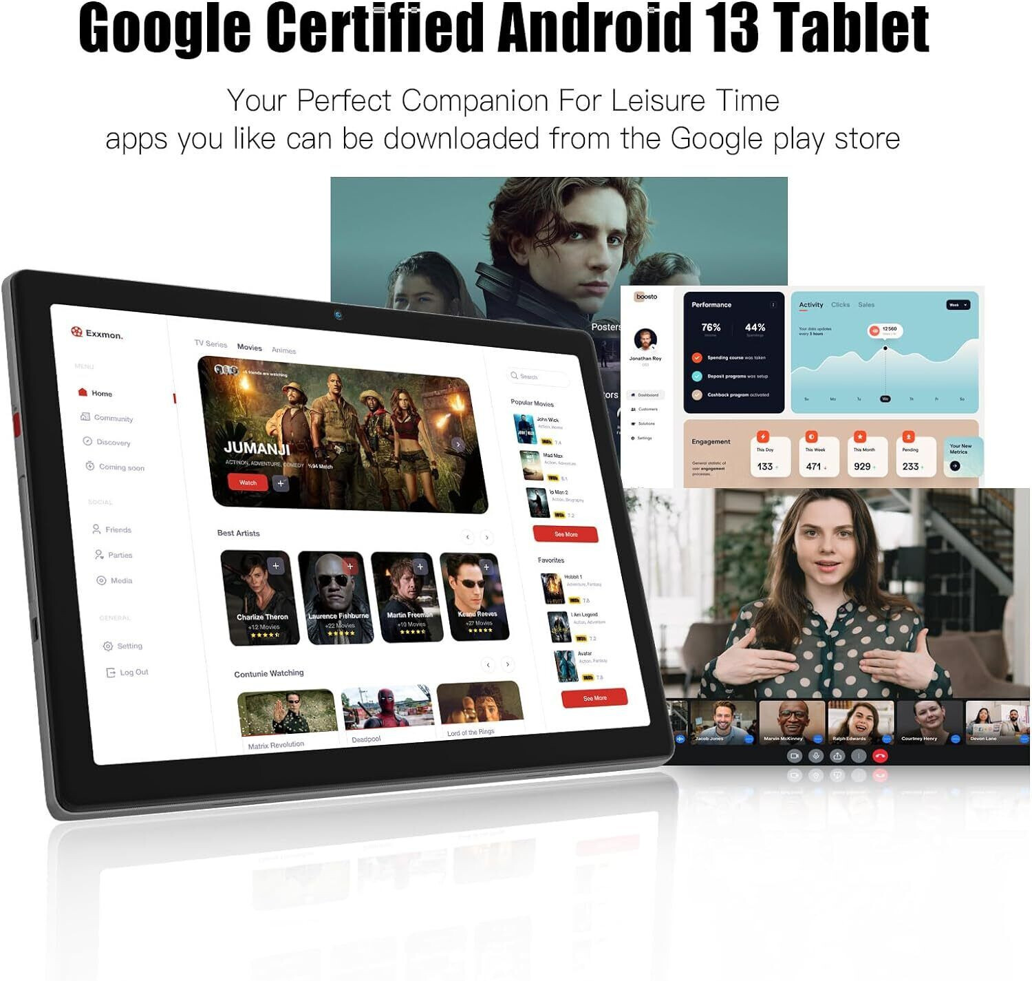 2025 Tablet 10 inch Android 13 Tablet 6+64GB 1280×800 IPS Touchscreen 5000mAh US