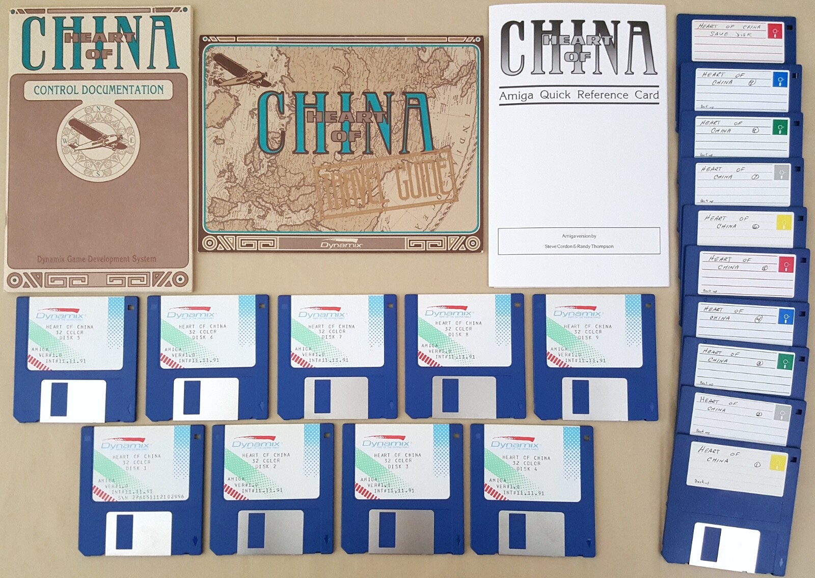 HEART of CHINA ©1991 Dynamix Sierra Game for Commodore Amiga 500 1000 1200 2000