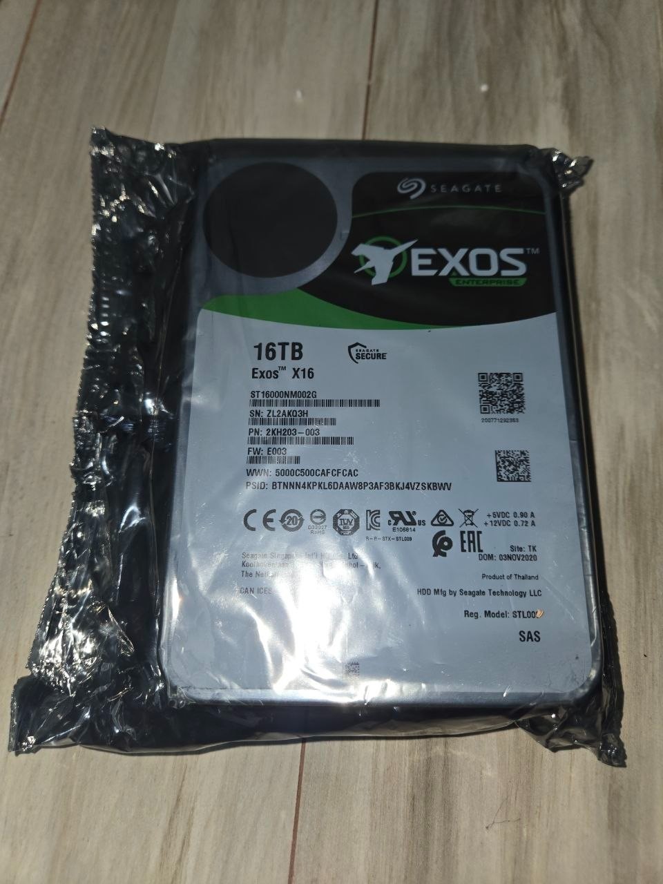 BRAND NEW Seagate Exos X16 16TB 7.2K SAS 12Gb/s 256MB 3.5” HDD ST16000NM002G