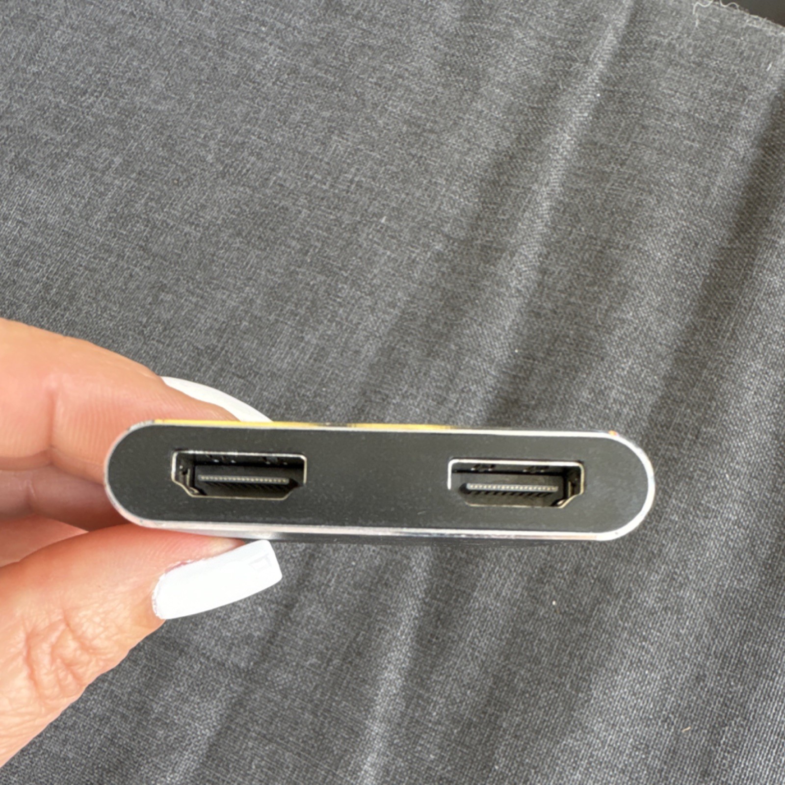 USB-C Hub Splitter Box with HDMI, USB 3.0, USB-C Ports, Portable, Silver