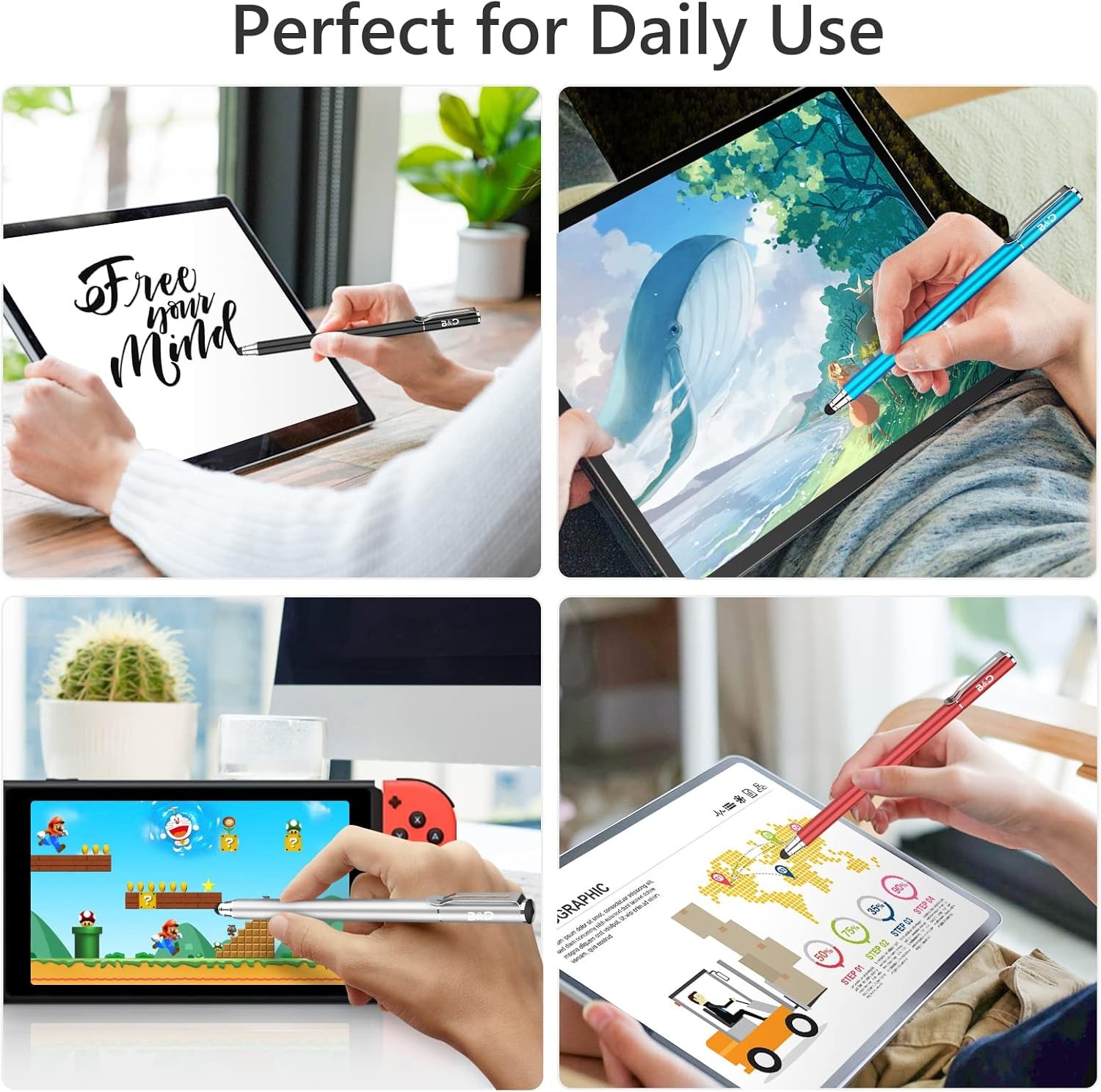 Universal Touch Screen Pen Stylus Drawing For iPhone iPad Samsung Tablet Phone