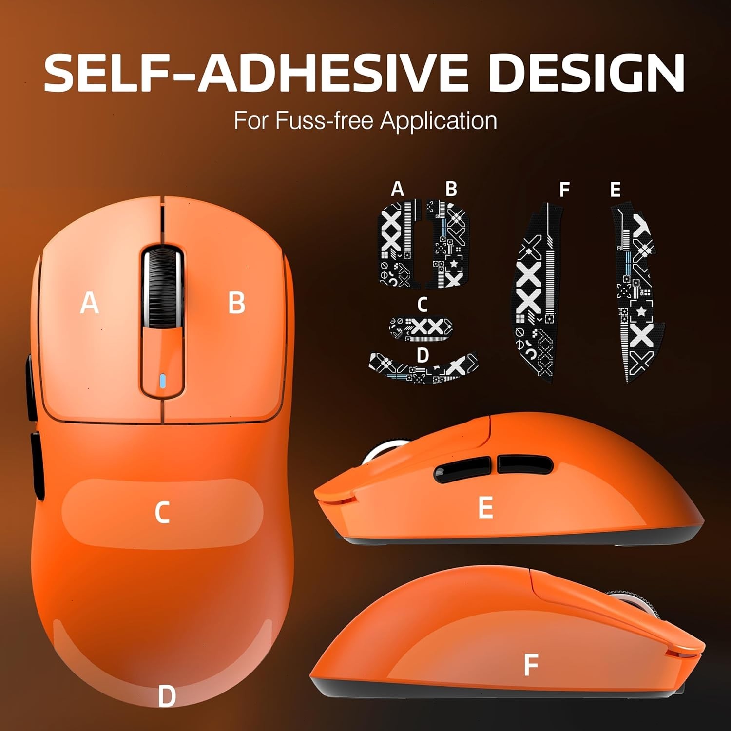 ATTACK SHARK X3 Wireless Gaming Mouse, BT/2.4G/USB-C Ergonomic Computer Mouse
