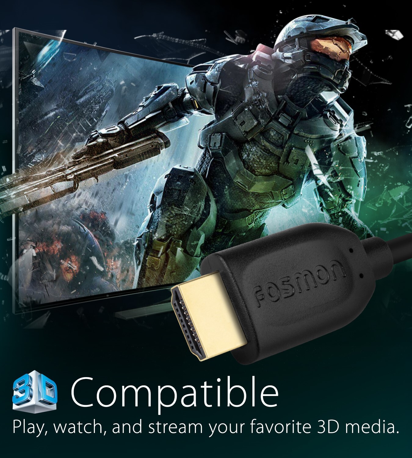 HDMI 3 6 10 15 25 30 50 FT 1.4 4K 3D HDTV PC Xbox ONE PS4 High Speed Cable Plug