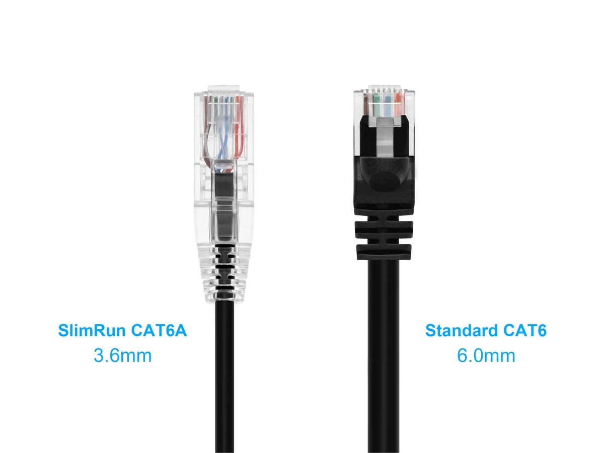 Monoprice Cat6 Ethernet Patch Cable – 3 feet – Black | Snagless RJ45 Stranded