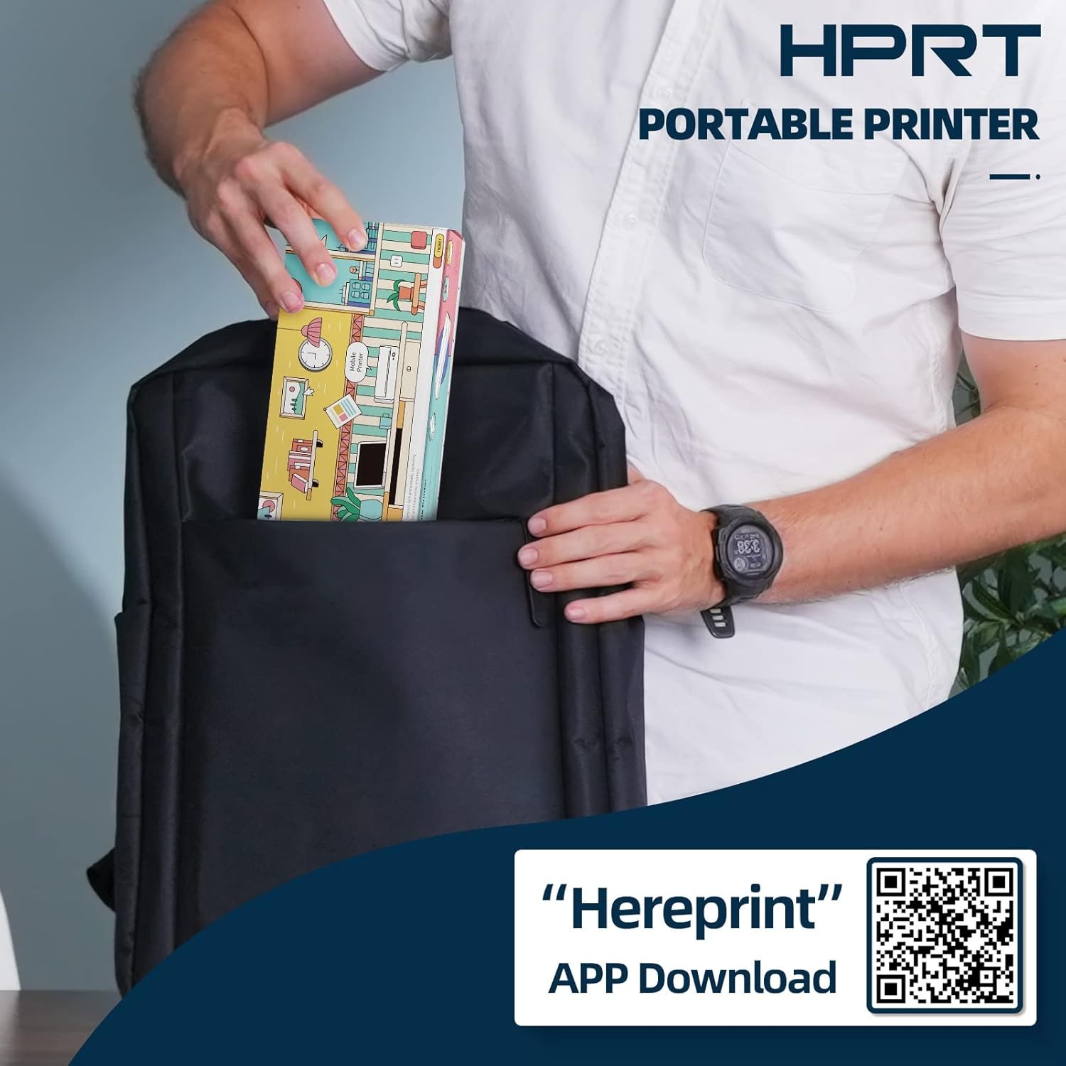 HPRT MT810 Portable Thermal Printer Bluetooth Wireless for Travel Mobile Office