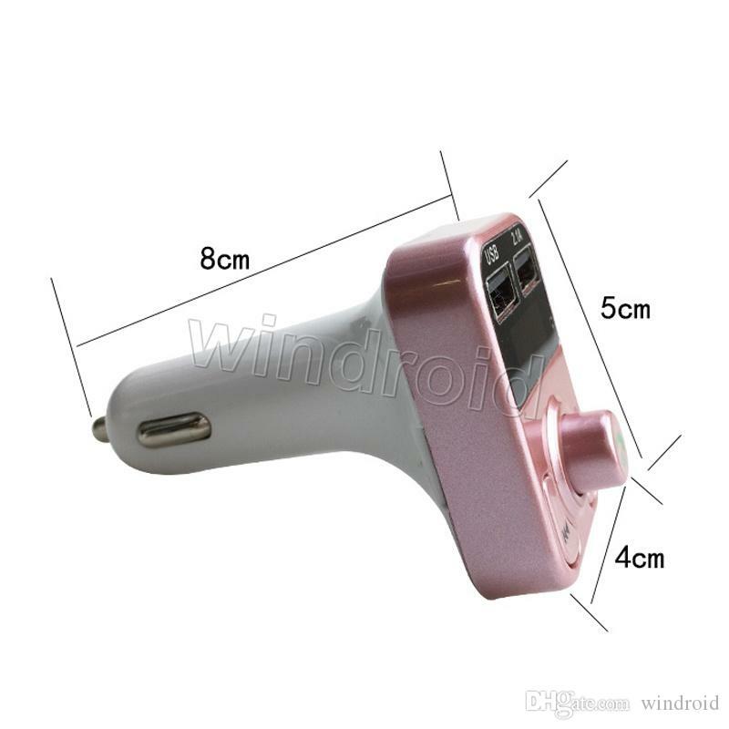 Wireless In Car Bluetooth FM Transmitter MP3 Radio Adapter Car 2 USB Charger G2