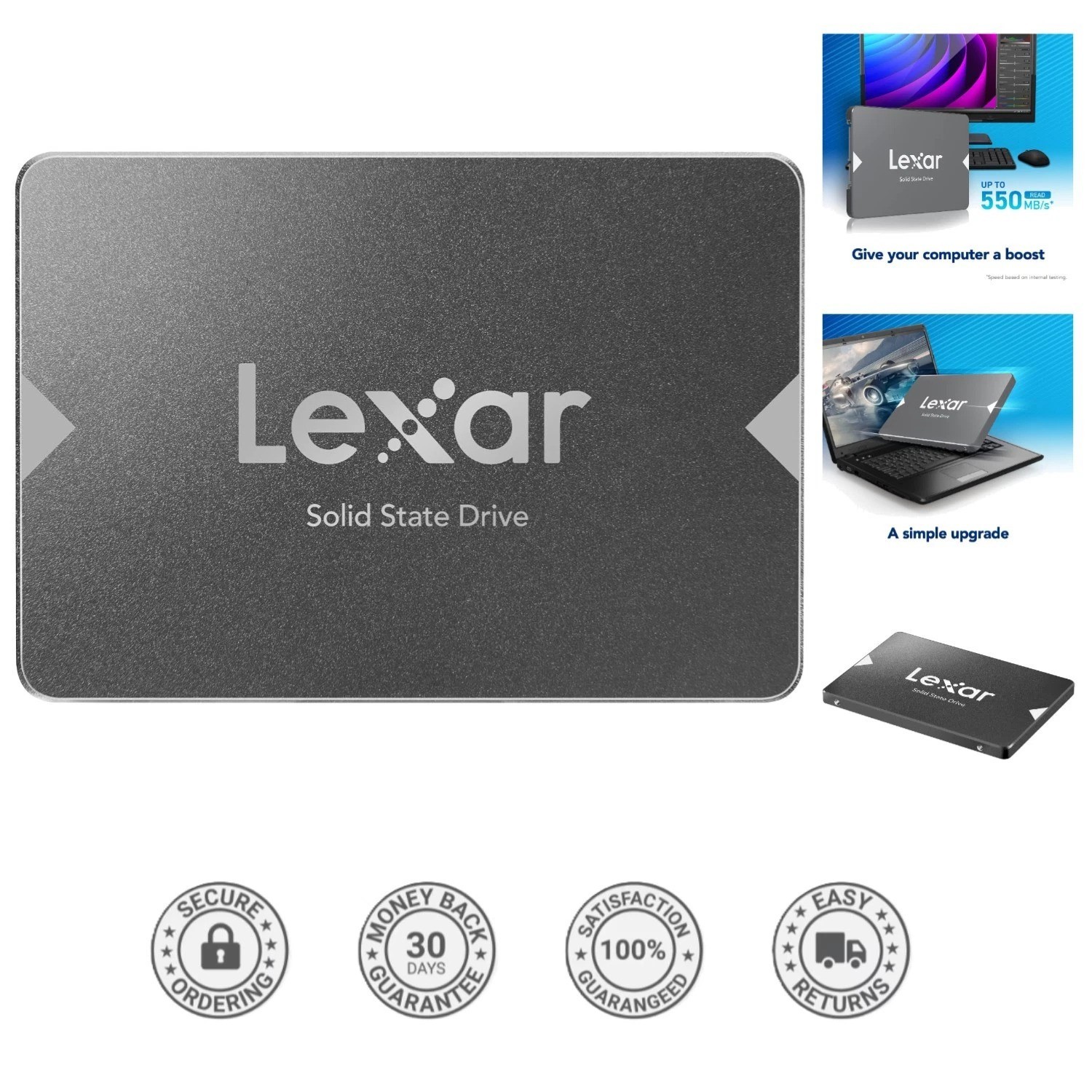 NS100 128GB SSD – Internal 2.5 Inch SATA III Drive with Up to 550MB/s Read Speed