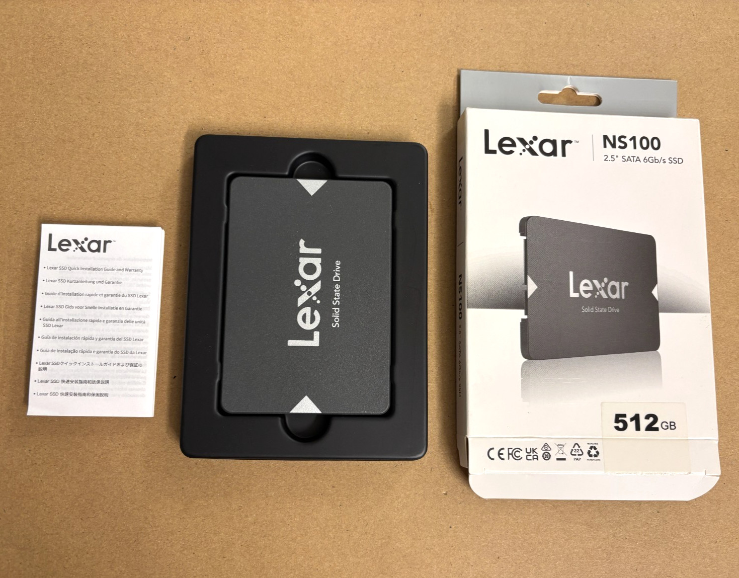 Lexar NS100 512GB 2.5″ SATA 6Gb/s SSD, up to 550MB/s read