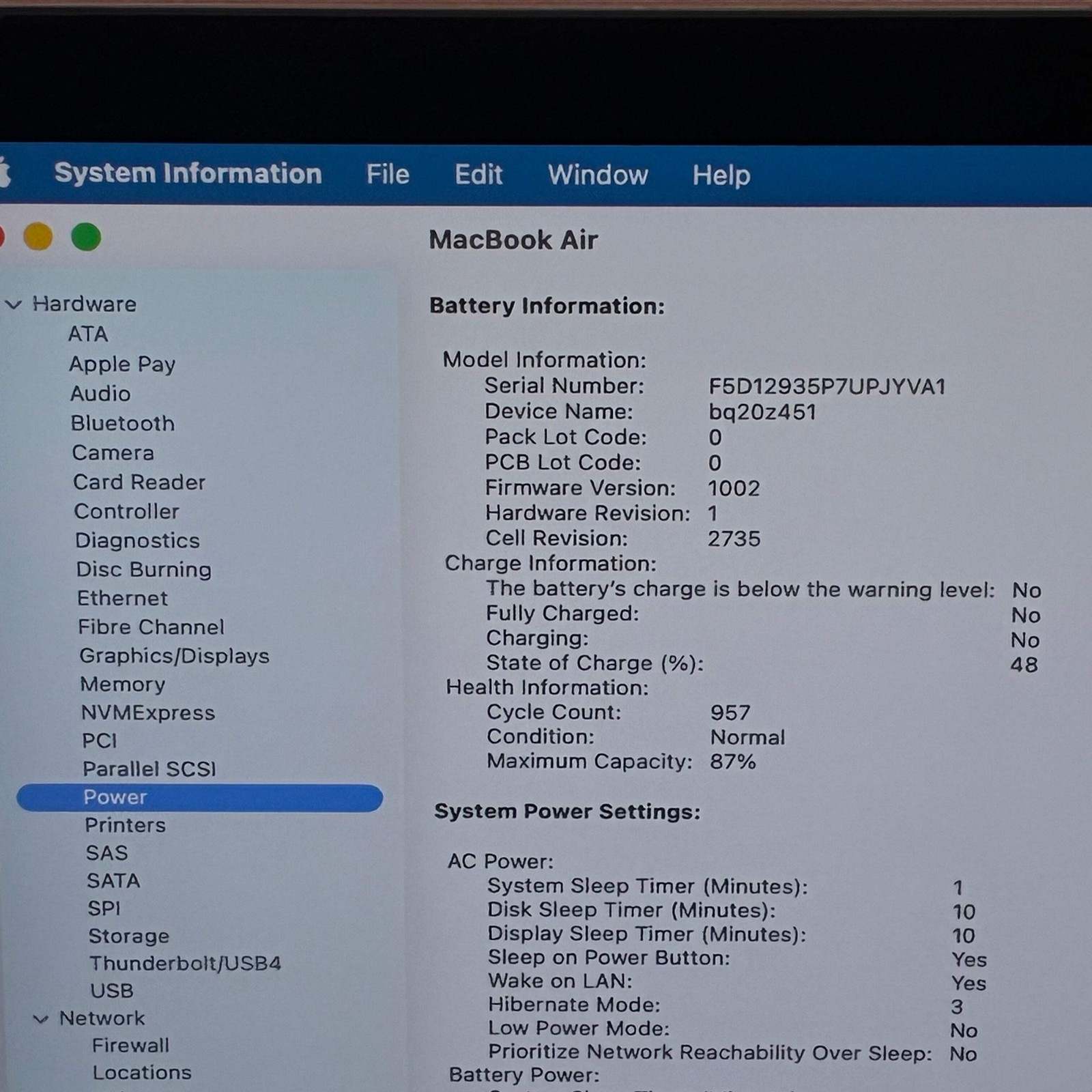 2020 Apple MacBook Air 13.3″ M1 7C GPU 3.2GHz 8GB RAM 256GB SSD A2337