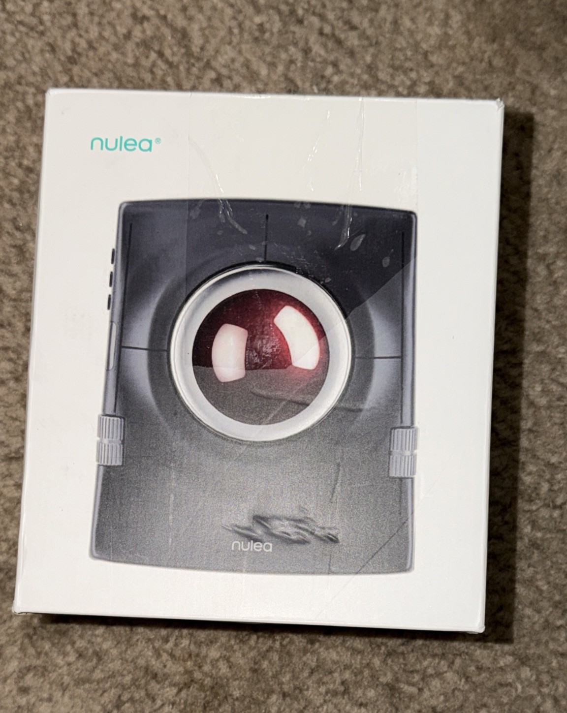 Nulea M512 Wireless Red Trackball Mouse Rechargeable Bluetooth/USB DPI 1600