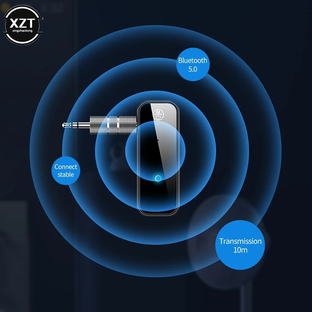 USB Wireless Bluetooth 5.0 Transmitter Receiver 2in1 Audio Adapter 3.5mm Aux Car