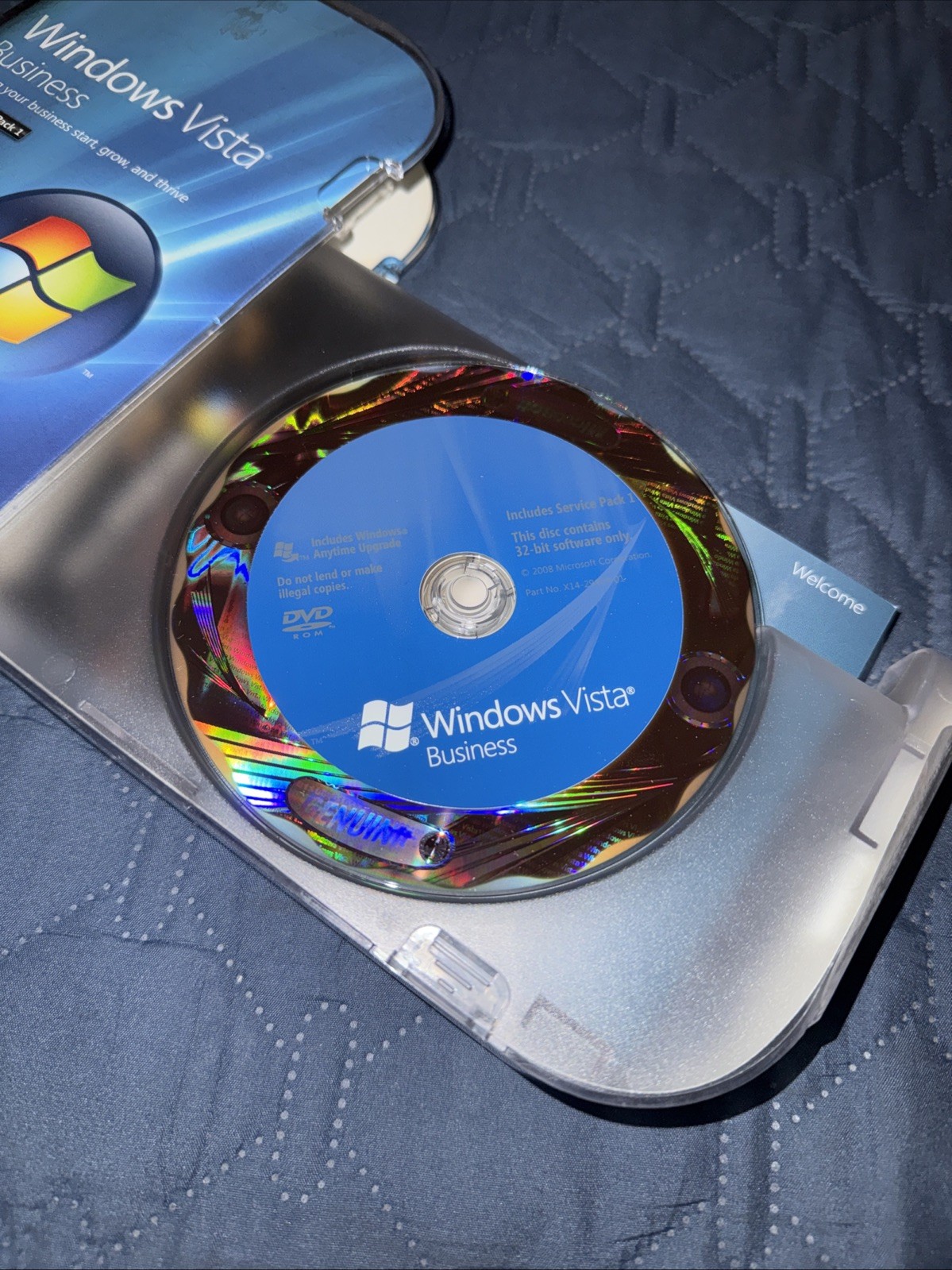 Microsoft Windows Vista Business SP1 DVD w/ Product Key Complete Retail CIB