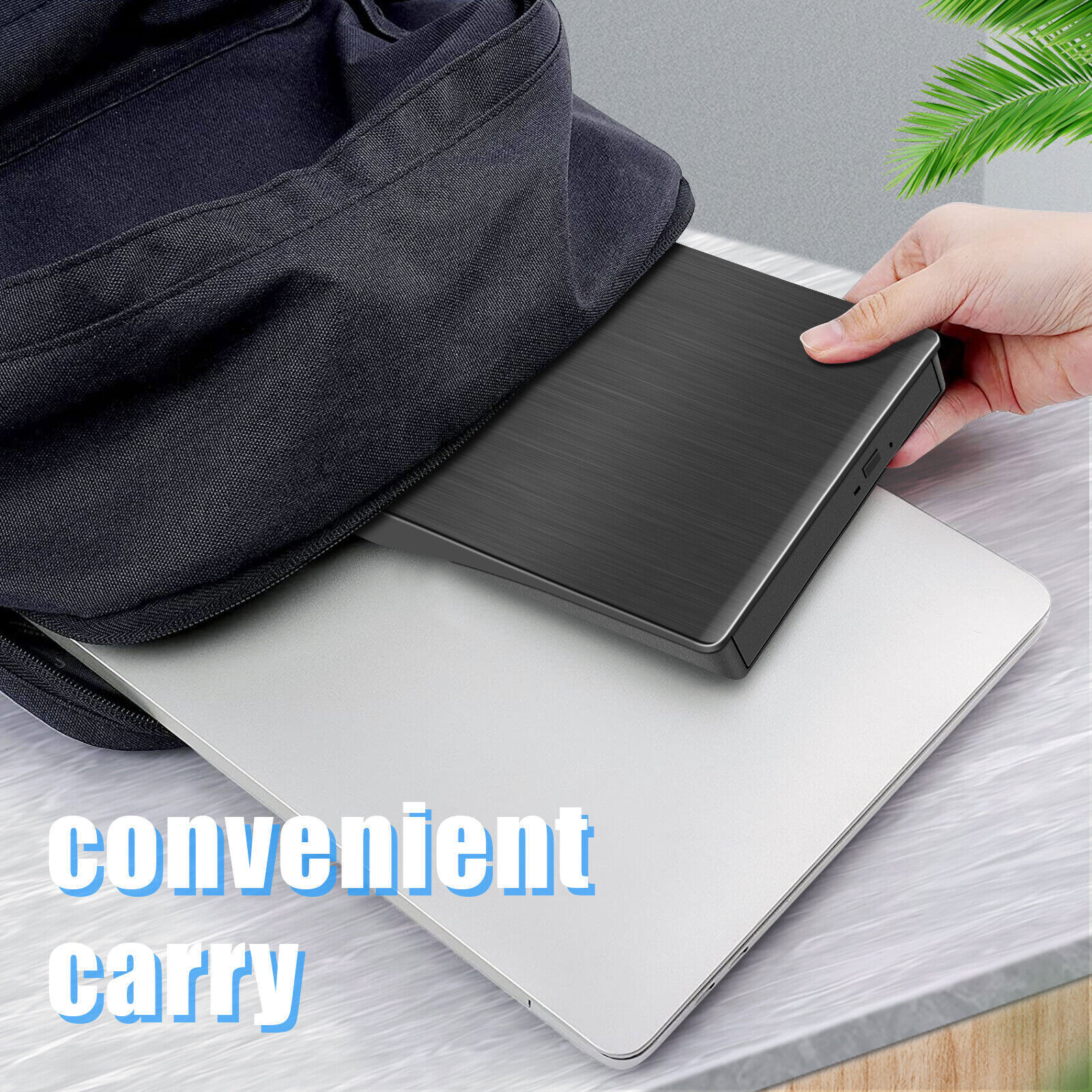7 in 1 Slim External CD DVD Drive USB 3.0 USB C Disc Player Burner Writer Laptop