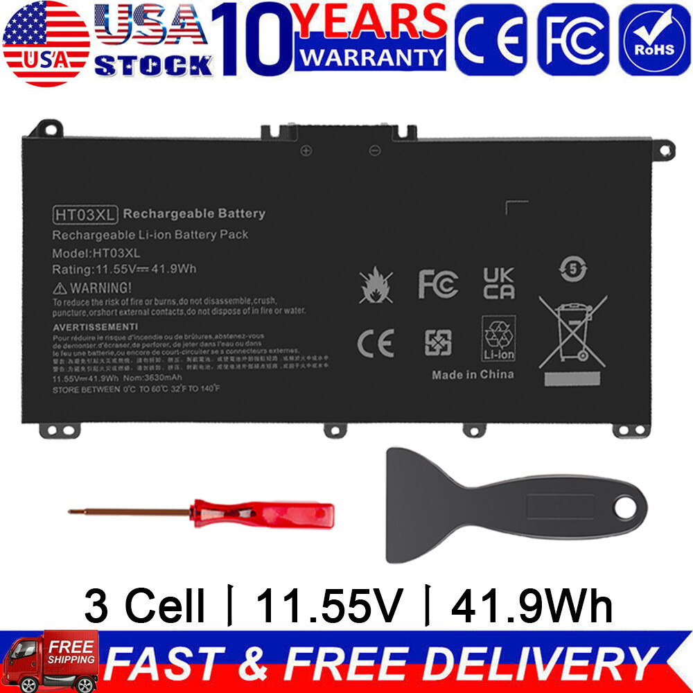 Battery/Charger HT03XL L11119-855 For HP Pavilion 15s-DU 15-CS 15-DB 15-DA 15-DW