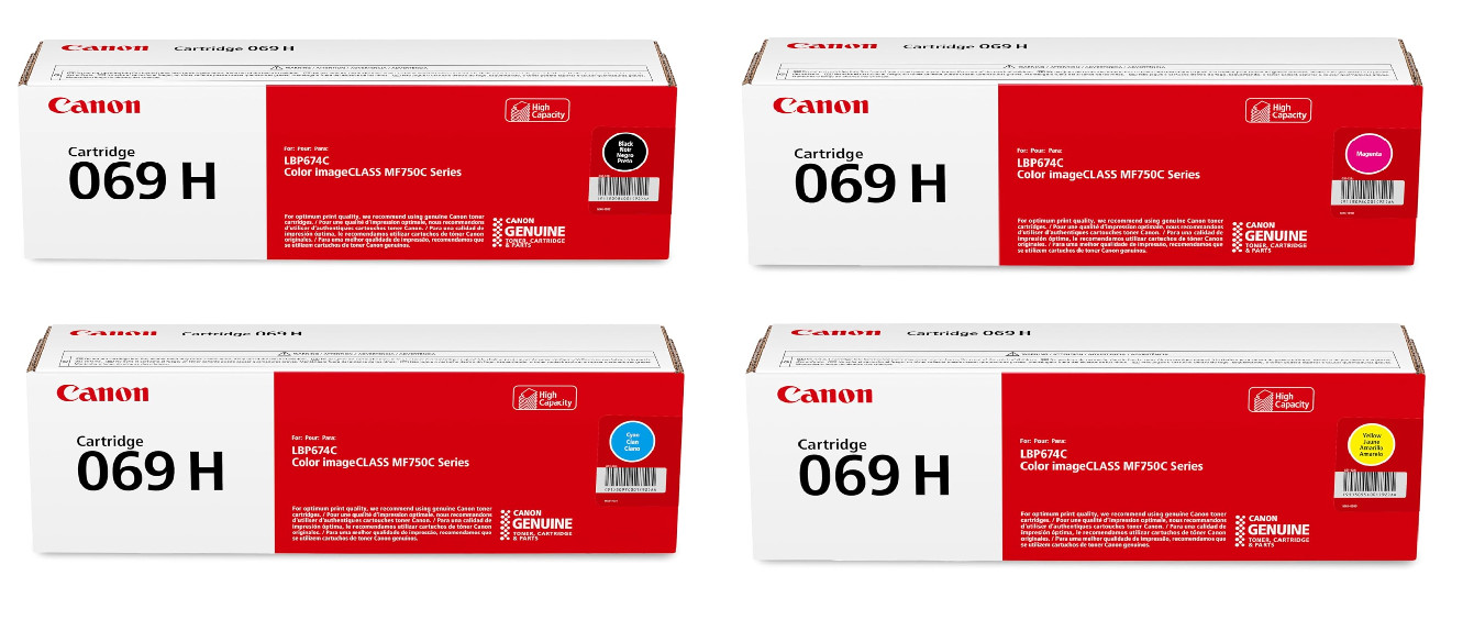 ✅ Genuine Canon 069H CMYK Toner Set – High Yield Original Cartridges
