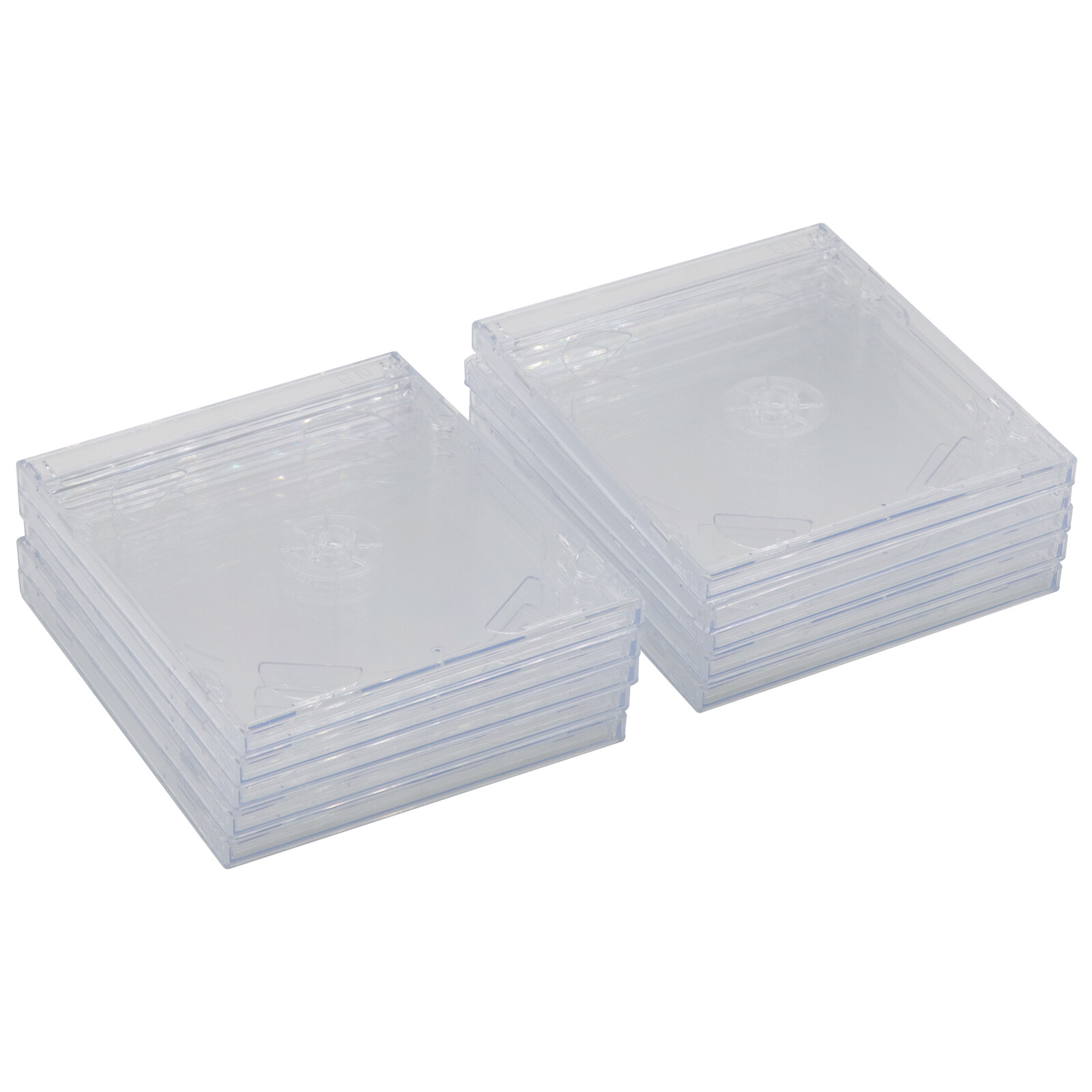 10Pack STANDARD Double CD Jewel Case with Tray 10.4mm (2 CD) Lots Clear Cover