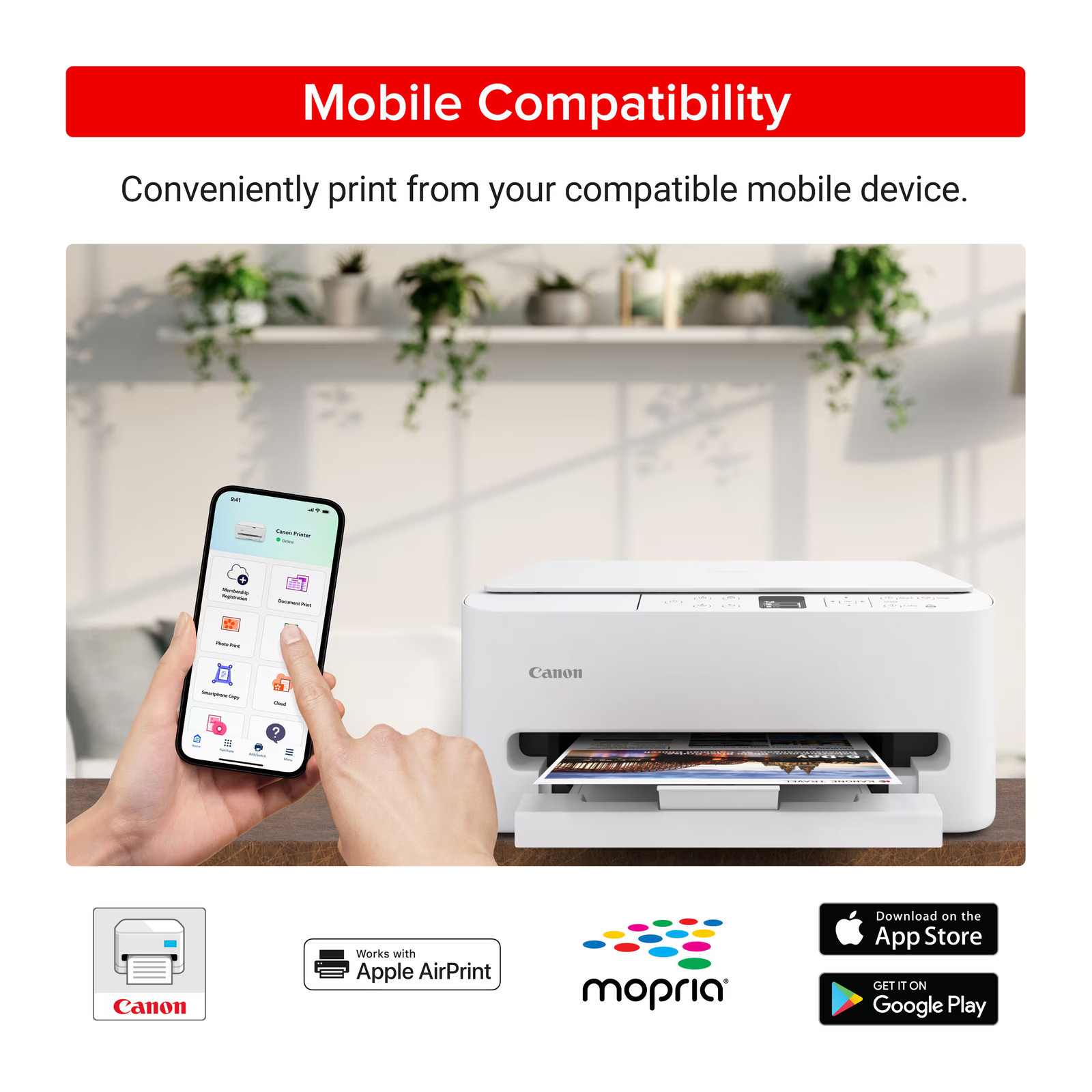 Canon – PIXMA TS6520 Wireless All-In-One Inkjet Printer – White