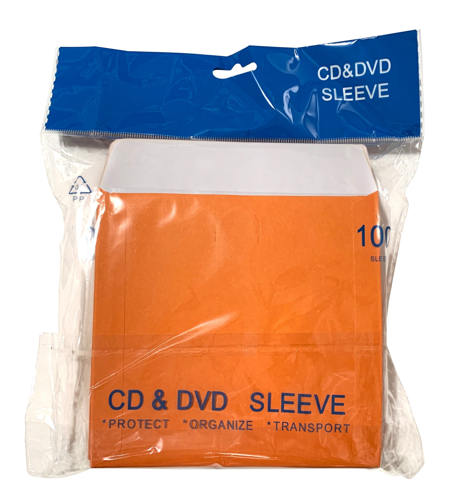 USDISC Paper Sleeves 100g Window, Flap (Orange) Lot