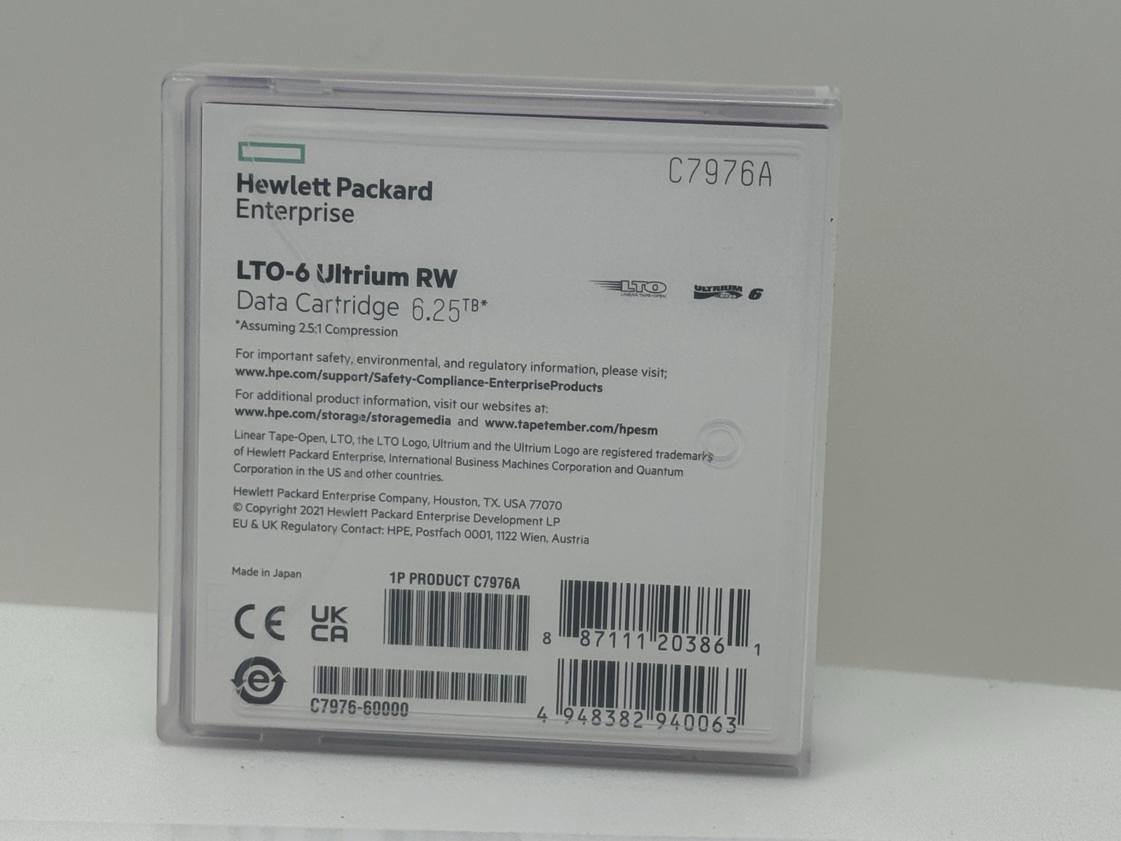 HPE 6.25TB LTO-6 Ultrium RW Data Cartridge – 5 tape pack