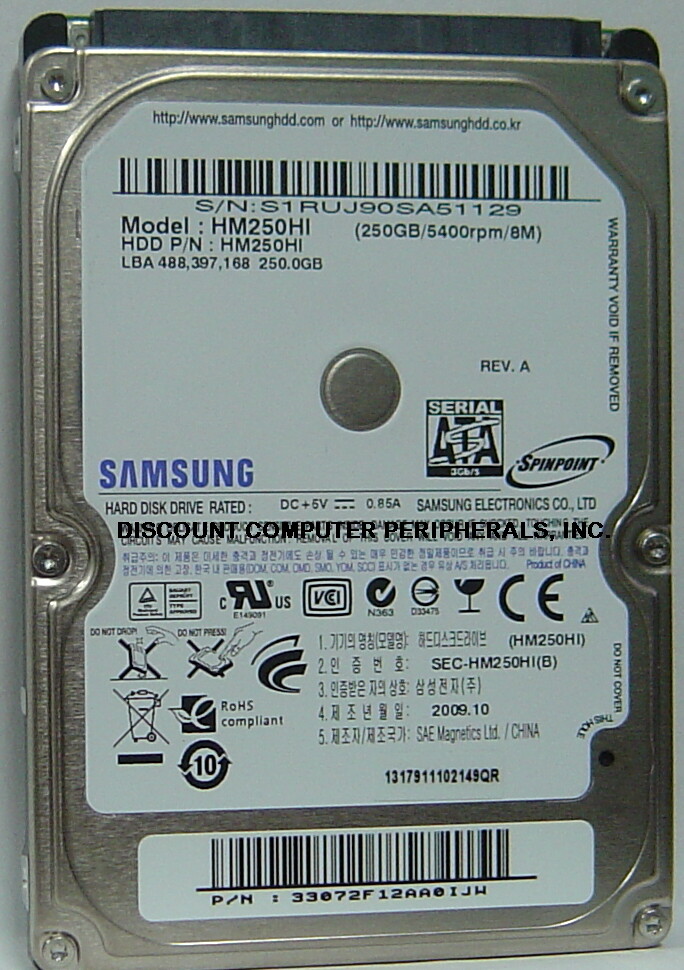 NEW HM320JI 320GB 2.5in SATA 5400RPM Samsung 9.5MM Hard Drive NOS USA Seller