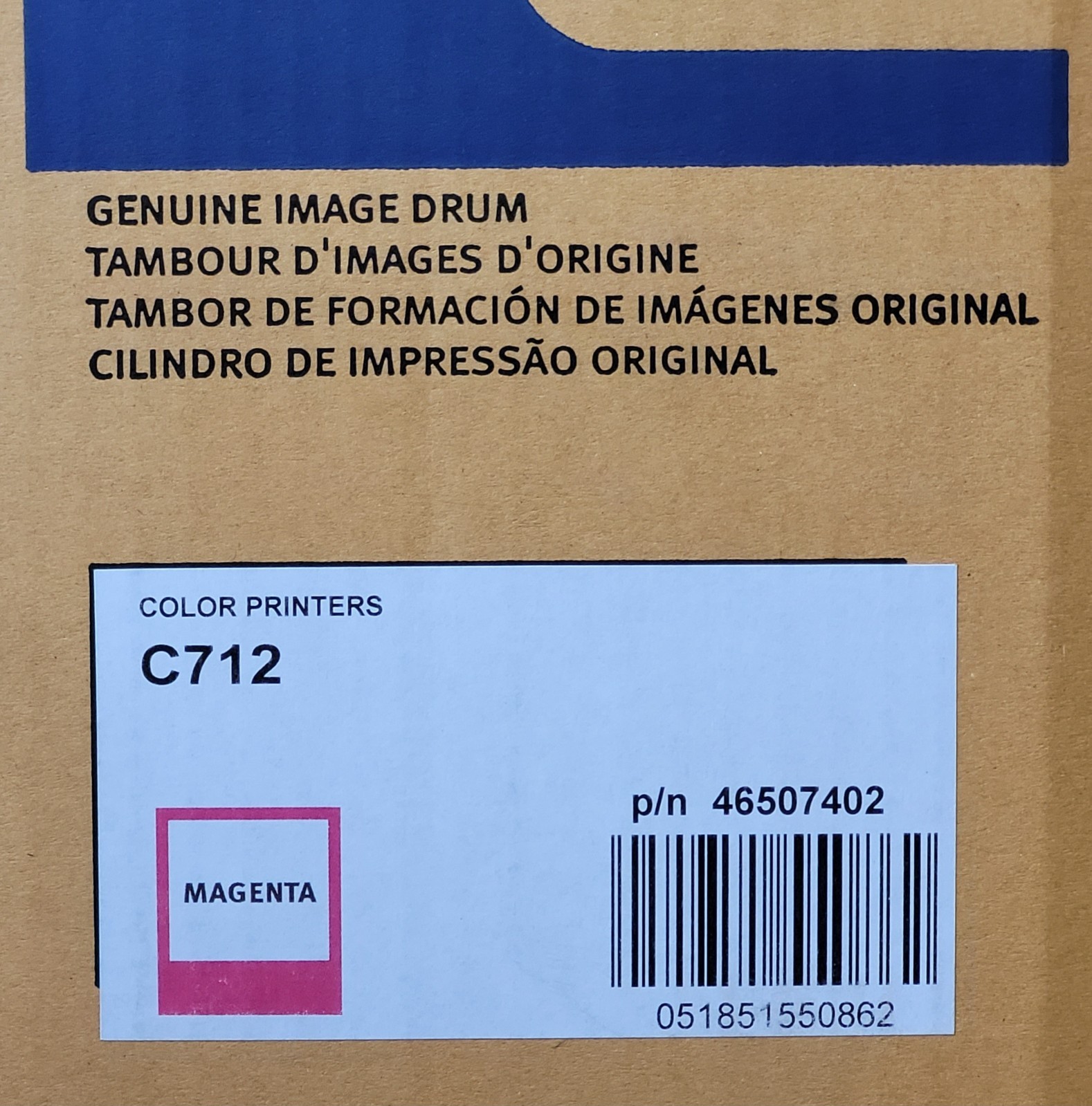 New Genuine Okidata OKI C712 Imaging Drum Unit Magenta 46507402 Color Printers