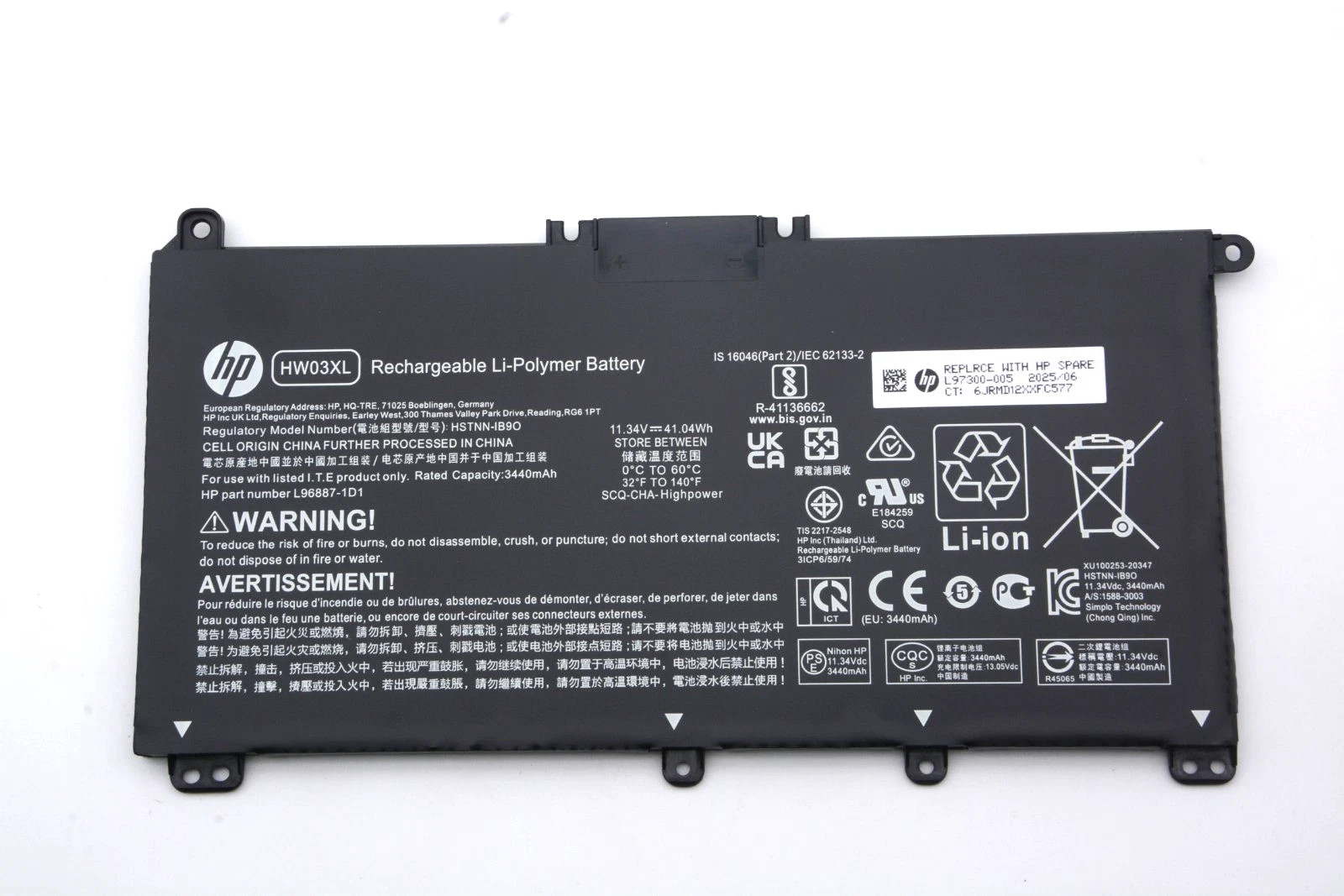 Genuine HW03XL Battery For HP Pavilion 15-EG 15-EH 15T-EG 17-CN 17-CP L97300-005