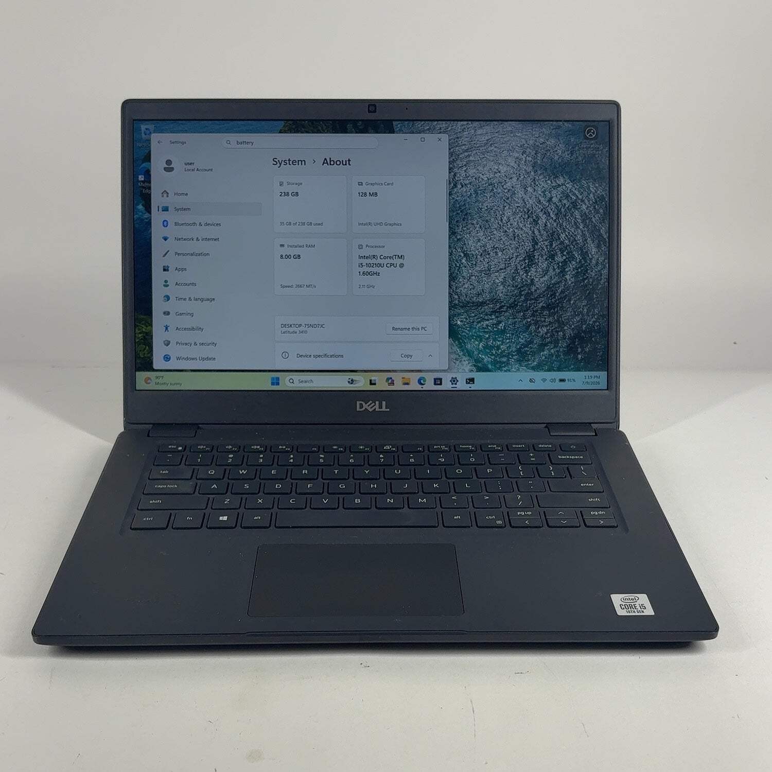 Dell Latitude 3410 14″ i5-10210U 1.6GHz 8GB RAM 256GB SSD