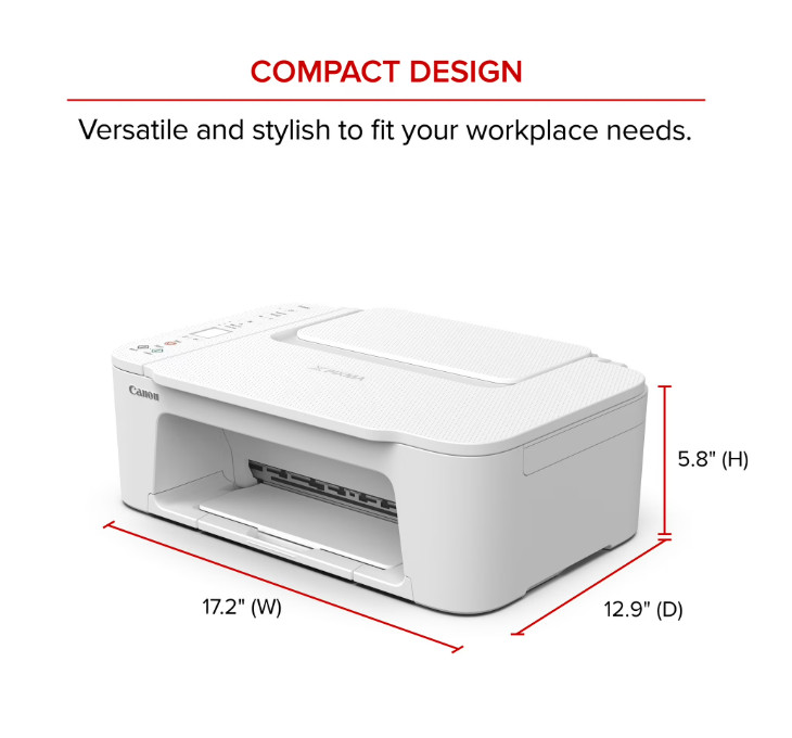 Canon PIXMA TS3722 Wireless All-In-One Inkjet Printer for Home Office