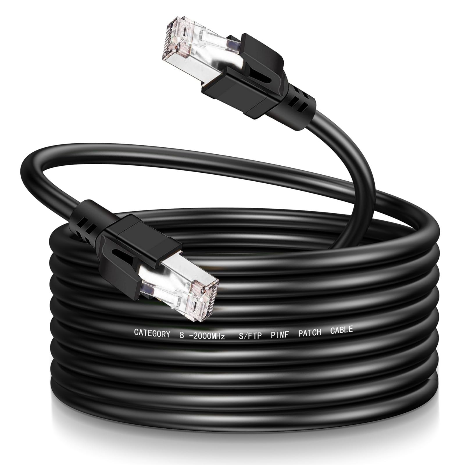 Cat8 Ethernet Cable 75Ft S/FTP Outdoor&Indoor Heavy Duty High Speed 26AWG Int…