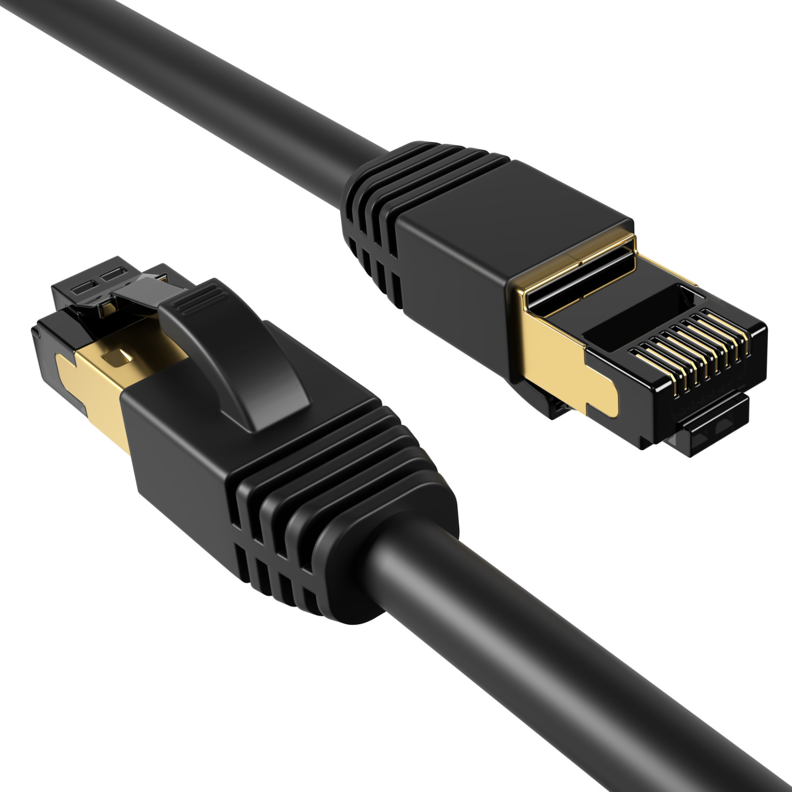 CAT8 Ethernet Cable Super Speed 40Gbps LAN Wire Black 0.5FT- 75FT Multipack LOT