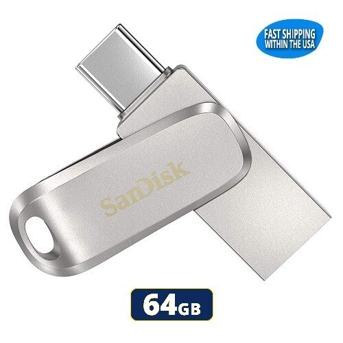 Sandisk Ultra Dual Drive Luxe 64GB USB 3.1 Type A & Type C Flash Drive