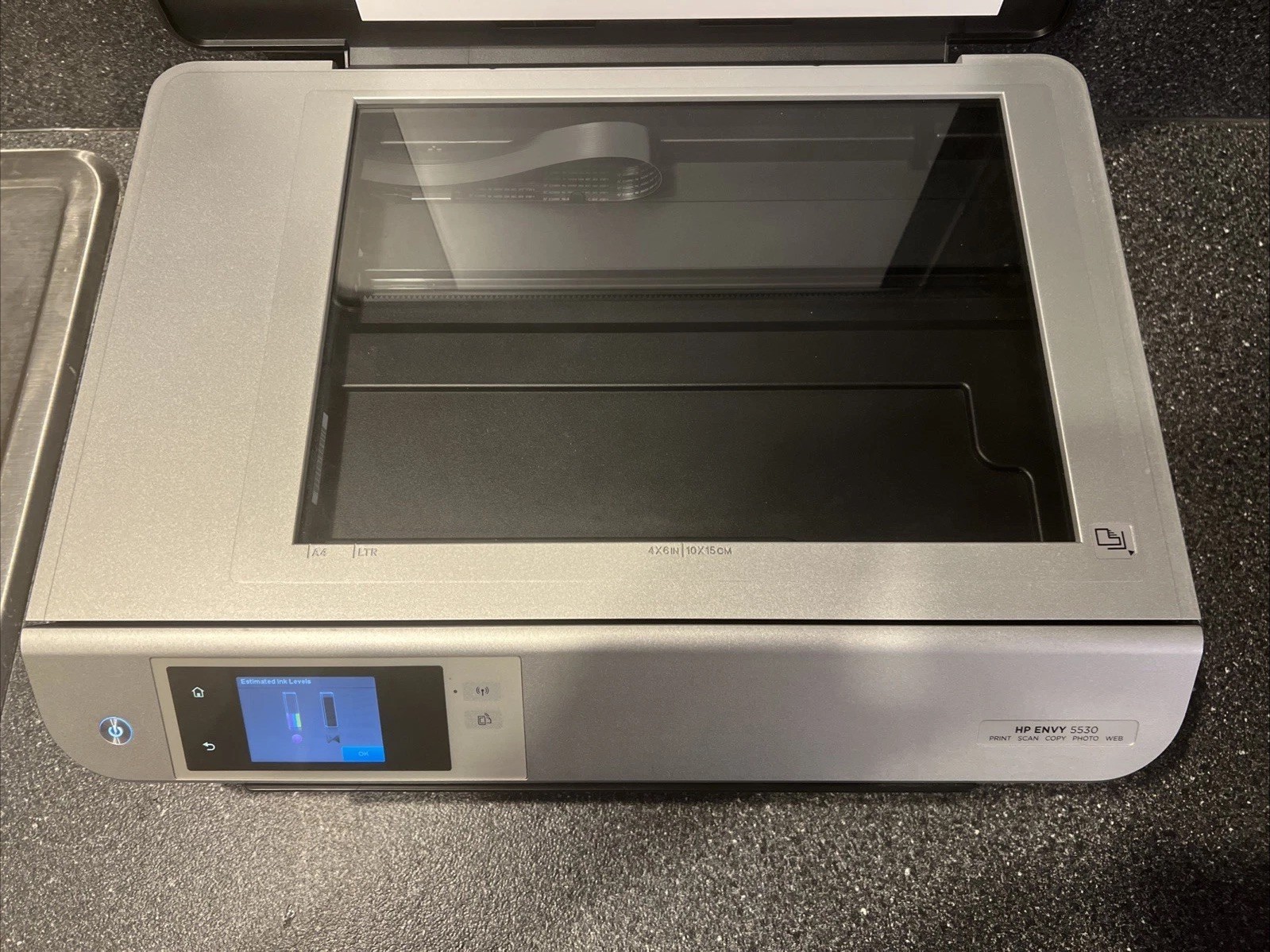 HP ENVY 5530 All-In-One Inkjet Printer. Clean/Tested. Power Cord YES. With Ink