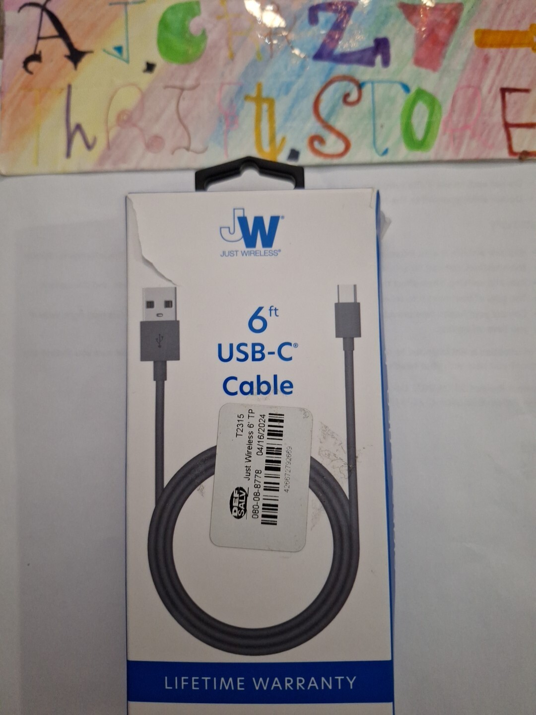 Just Wireless USB-C to USB 6ft Cable Model 05012 – Open Box