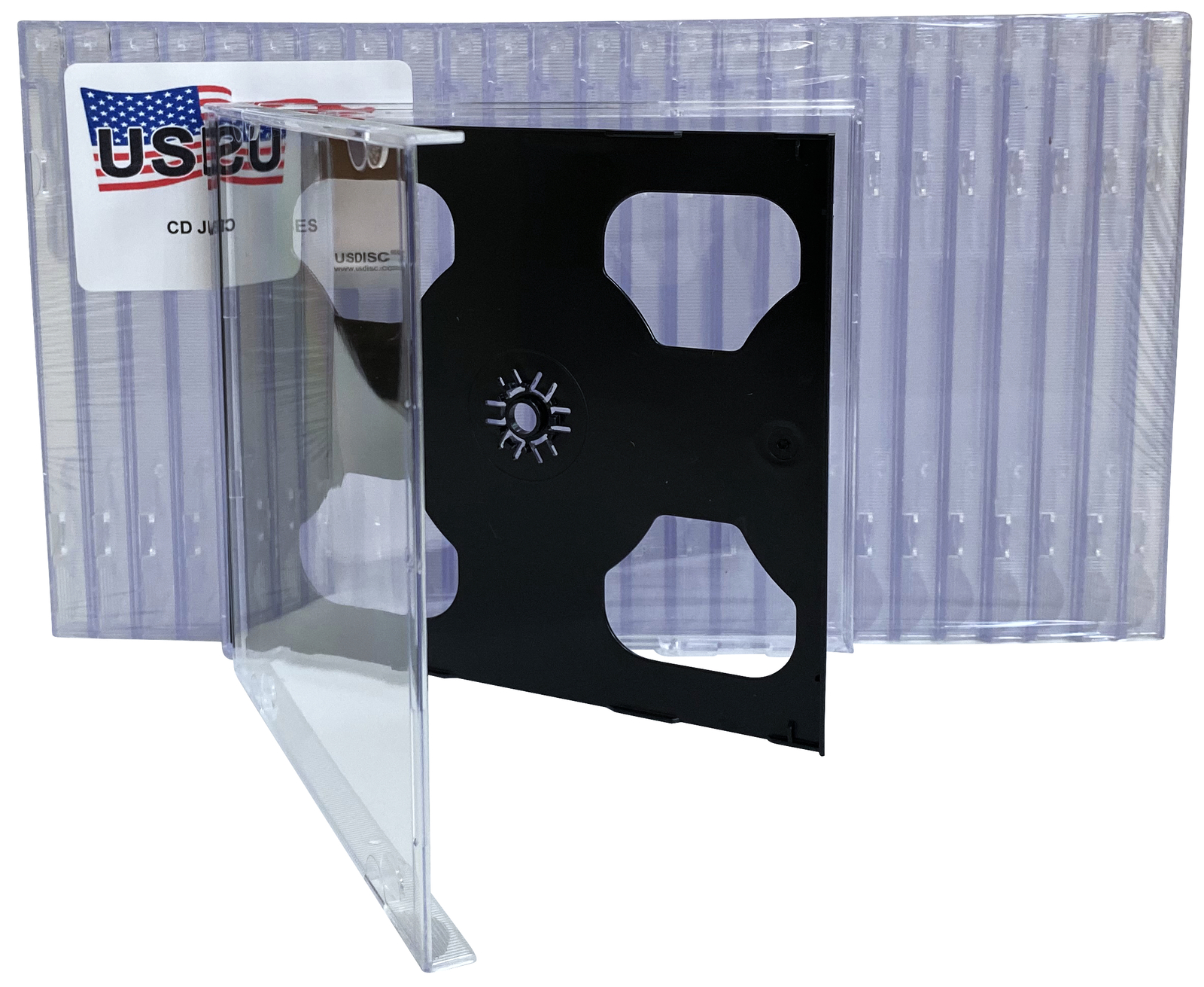 50 USDISC CD Jewel Cases Standard 10.4mm, Double 2 Disc (Black) Lot