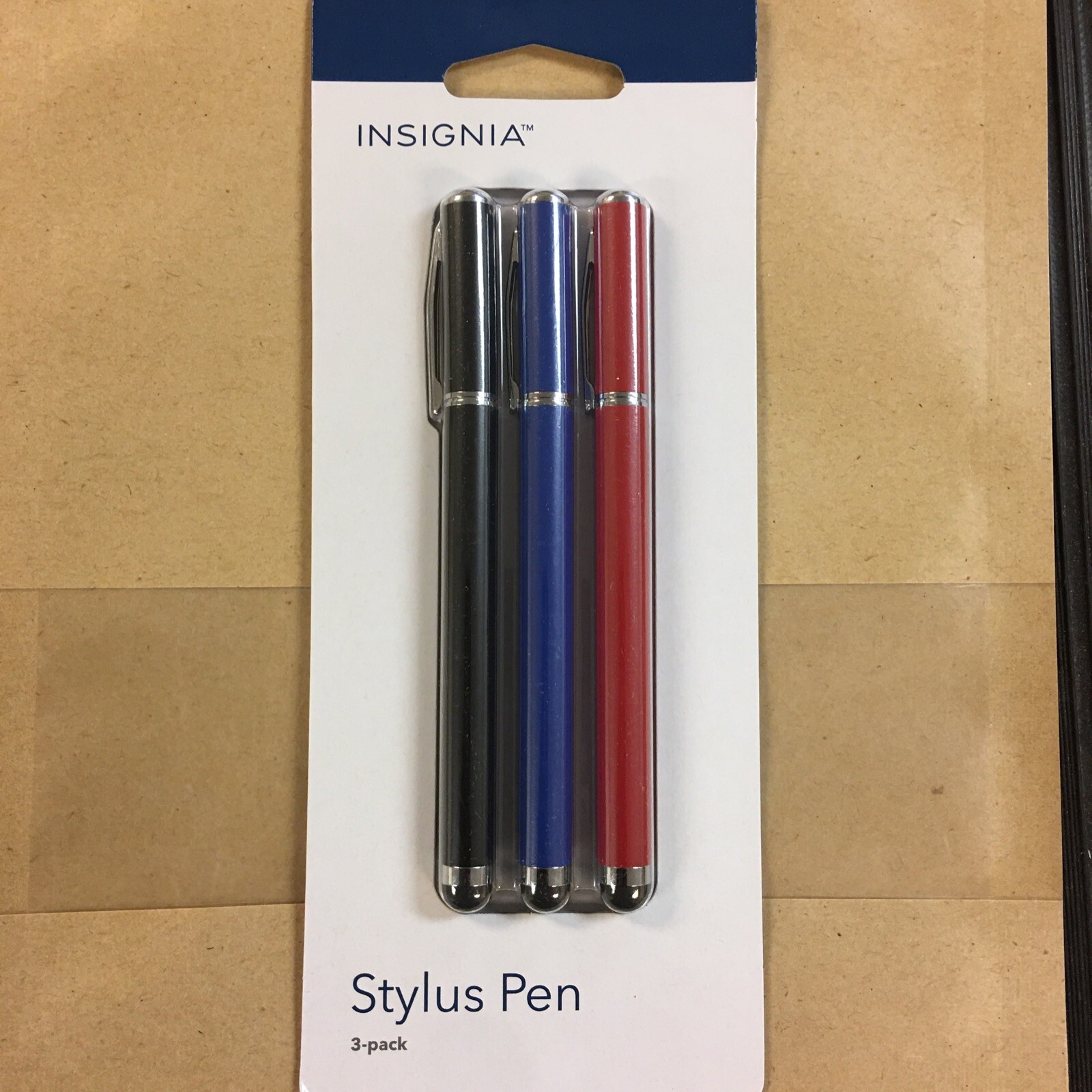 Insignia- Stylus Pen [3 Pack] Universal Capacitive Touch Screen – Black/Red/Blue