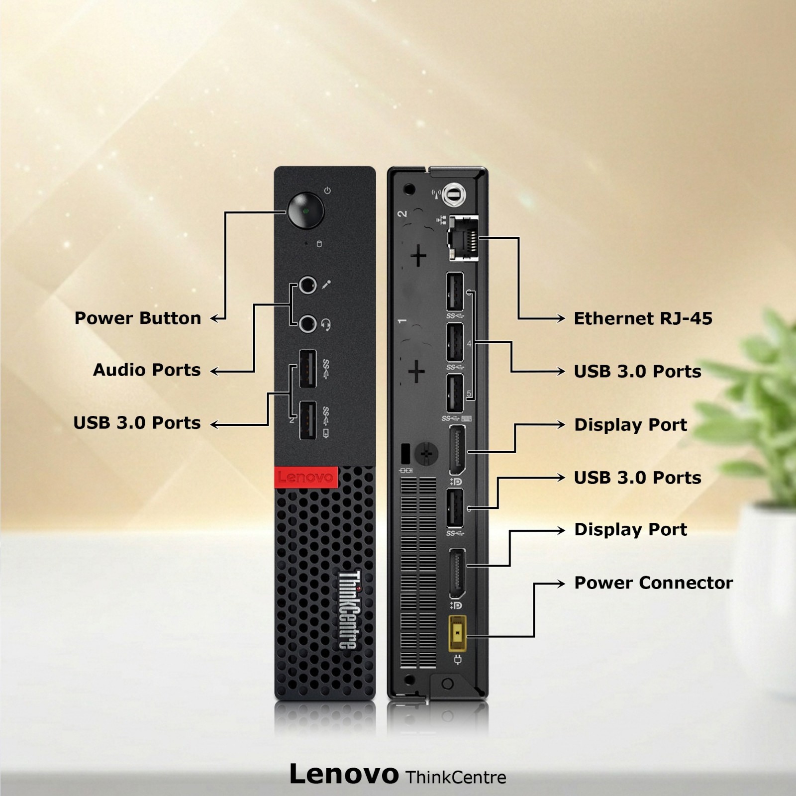 Lenovo M910q Desktop Tiny PC Intel i5-7th 32GB RAM 1TB SSD KB&M Wi-Fi Windows 11