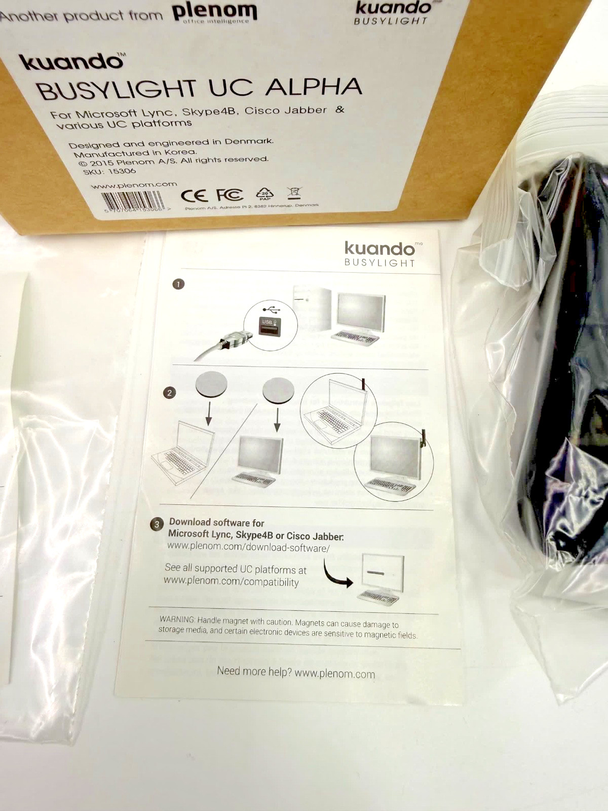 Kuando Busylight UC Alpha LED Presence Indicator for Microsoft Teams Zoom NEW!